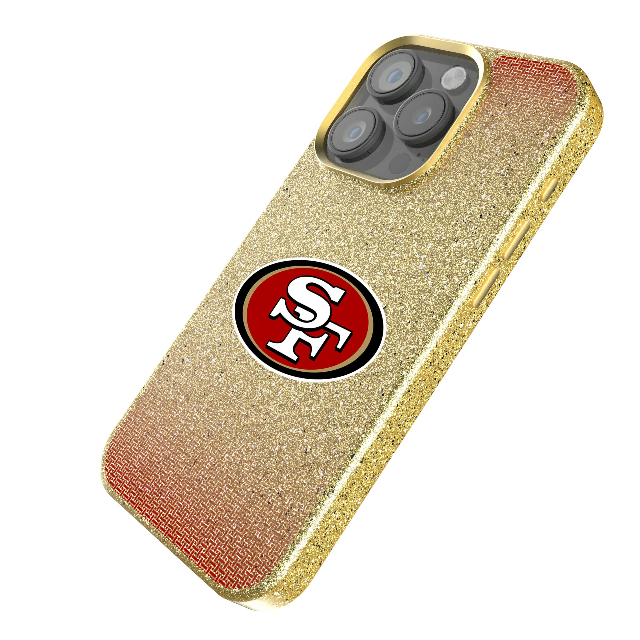 San Francisco 49ers Linen iPhone Bling Phone Case for Apple iPhone - Isometric View