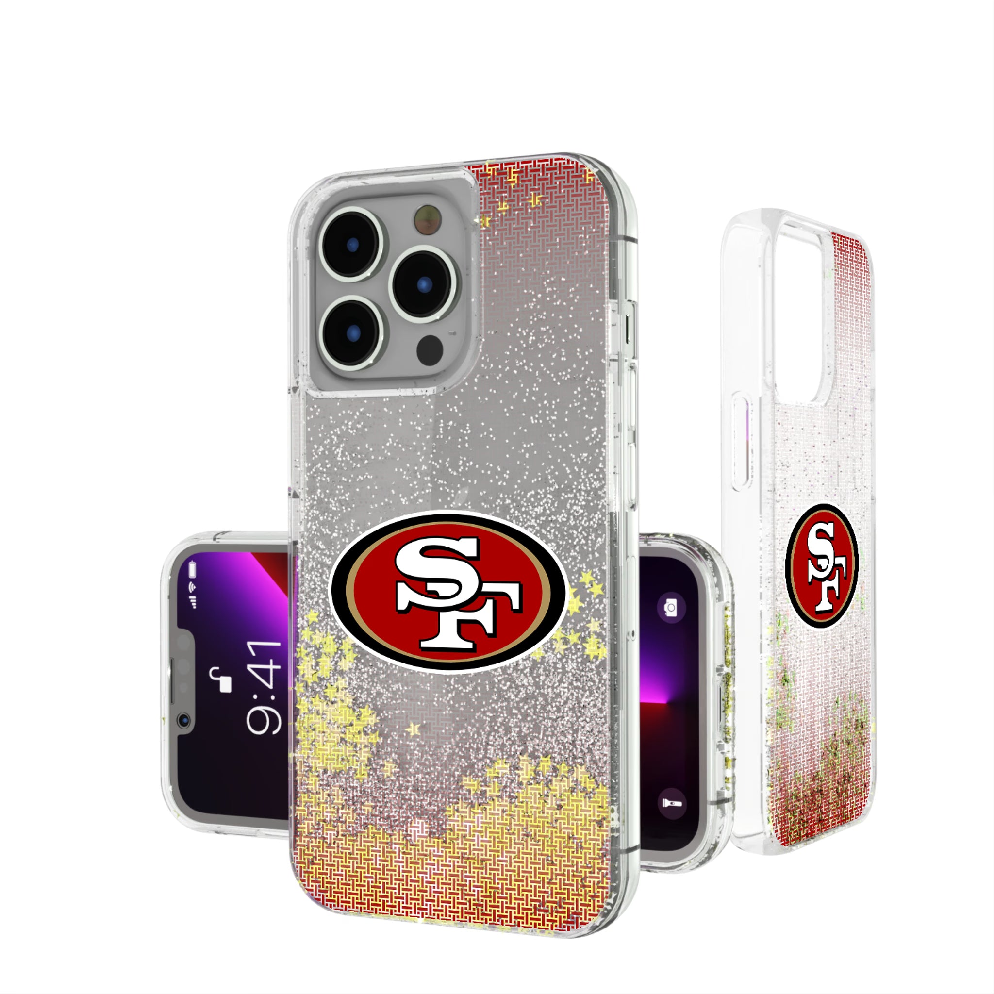 San Francisco 49ers Linen iPhone Glitter Phone Case for Apple iPhone