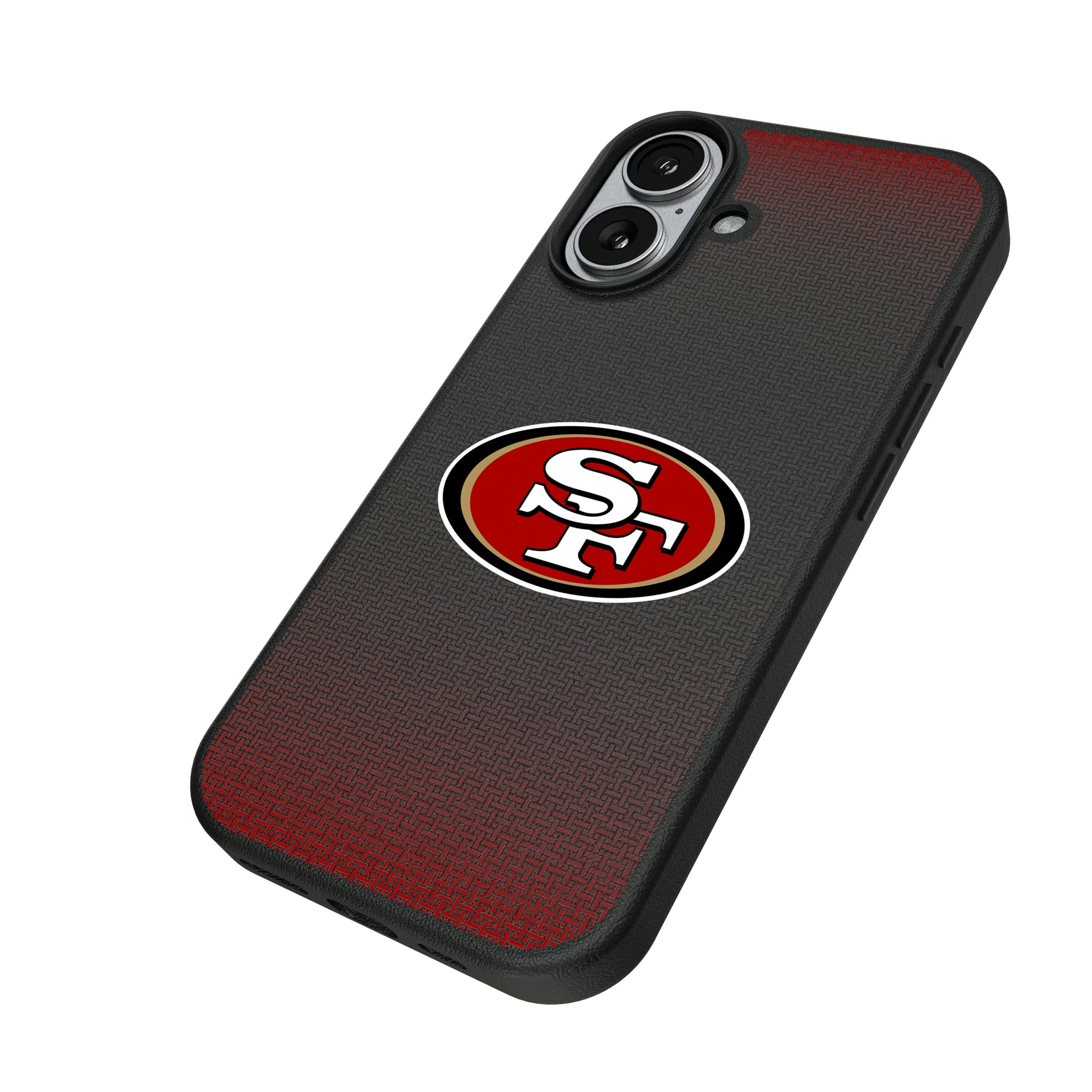 San Francisco 49ers Linen iPhone MagSafe Compatible Phone Case for Apple iPhone - Isometric View#Device_iPhone 17