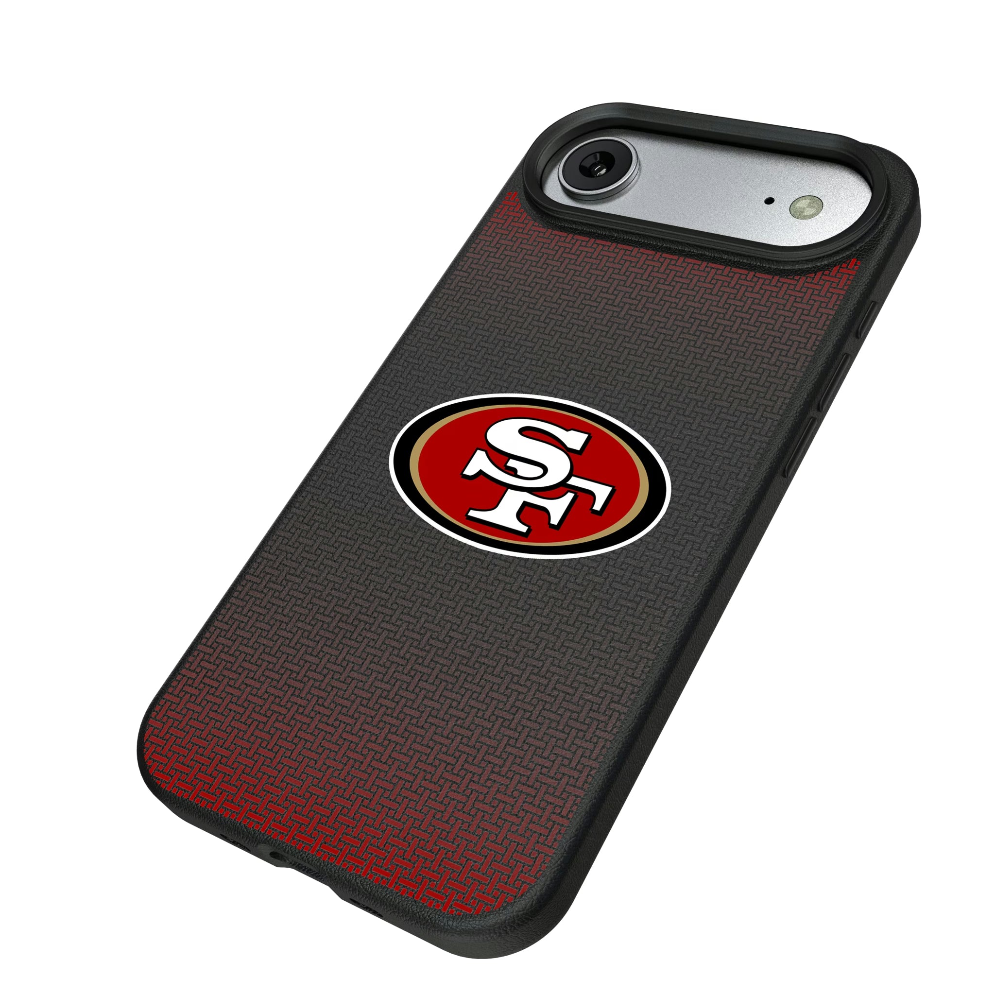 San Francisco 49ers Linen iPhone MagSafe Compatible Phone Case for Apple iPhone - Isometric View#Device_iPhone Air