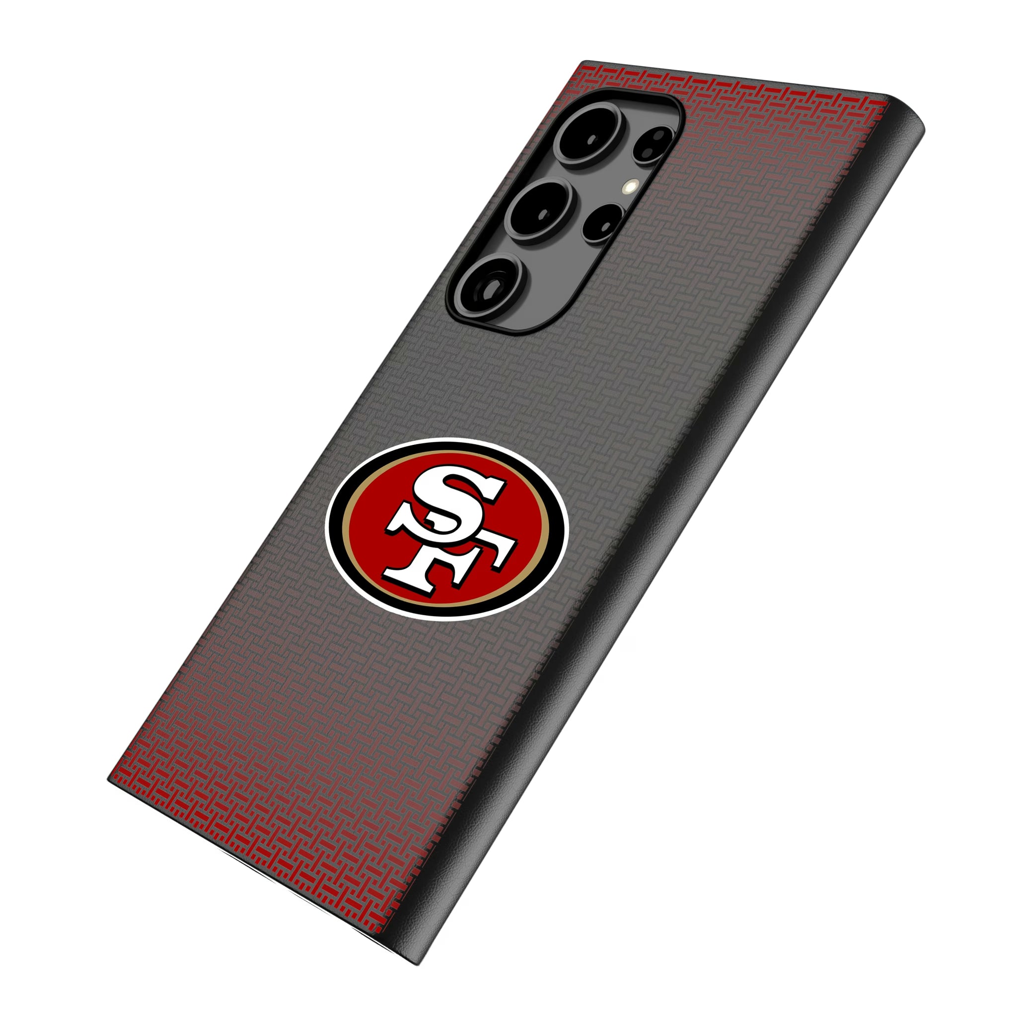 San Francisco 49ers Linen Galaxy MagSafe Compatible Phone Case for Samsung Galaxy - Isometric View