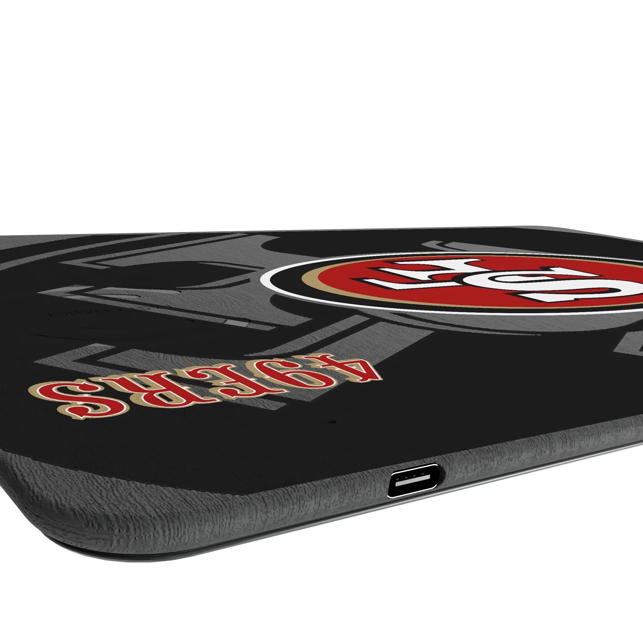 San Francisco 49ers Monocolor Tilt 15-Watt Wireless Charger and Mouse Pad