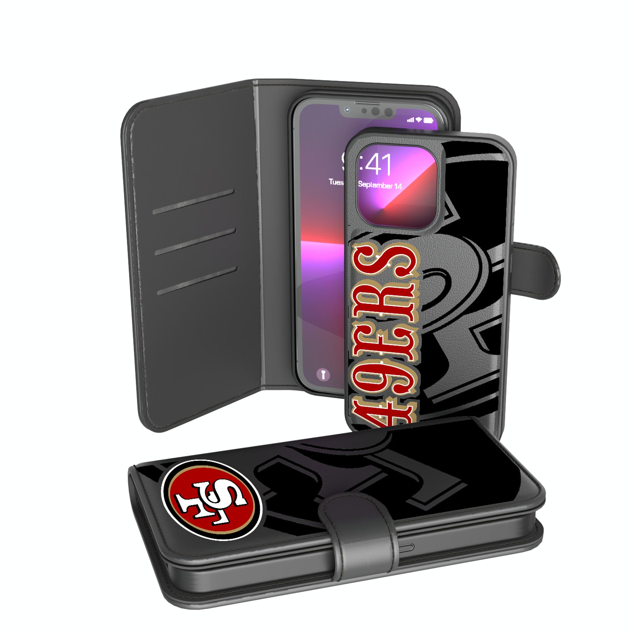 San Francisco 49ers Monocolor Tilt iPhone Wallet Phone Case for Apple iPhone