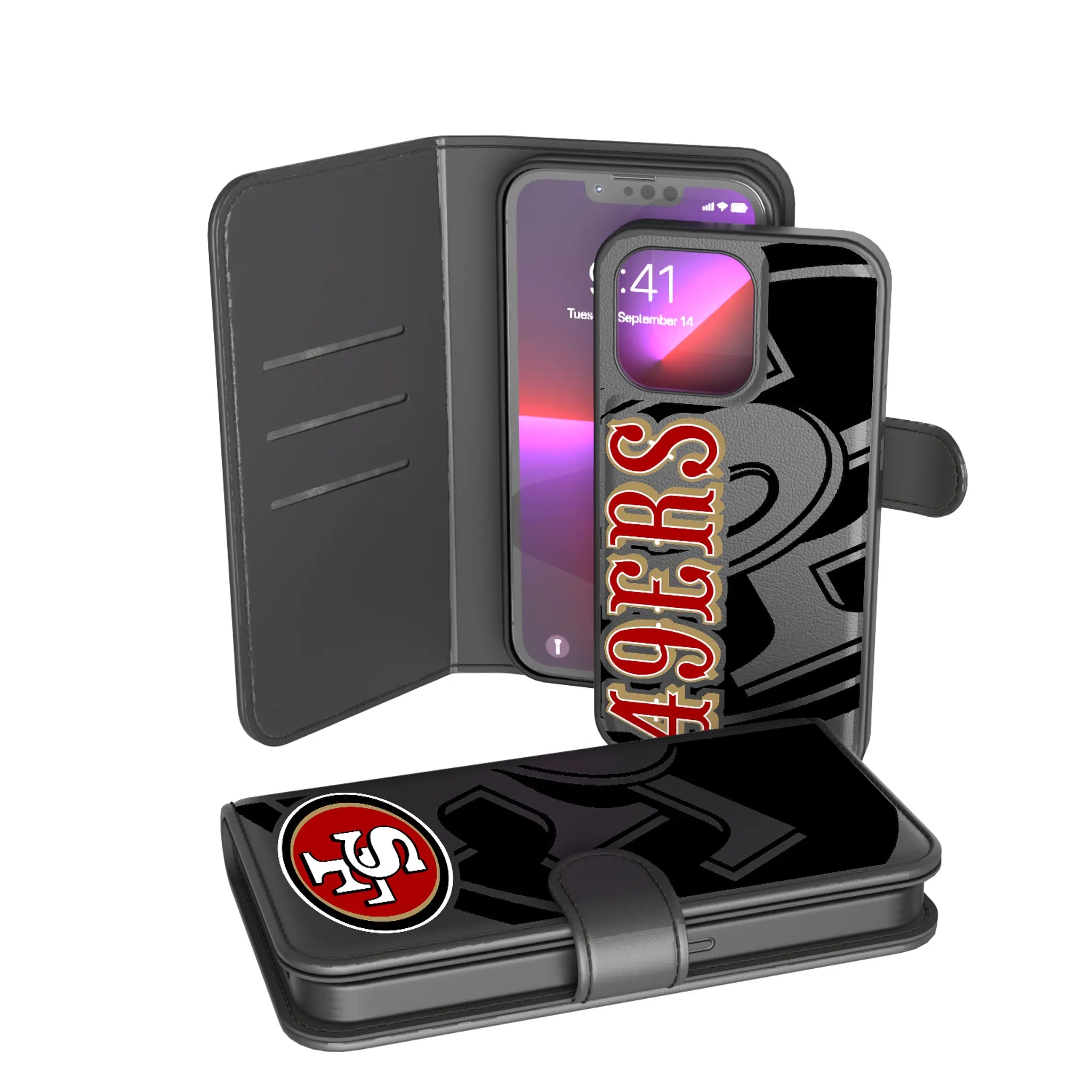 San Francisco 49ers Monocolor Tilt iPhone Wallet Phone Case for Apple iPhone