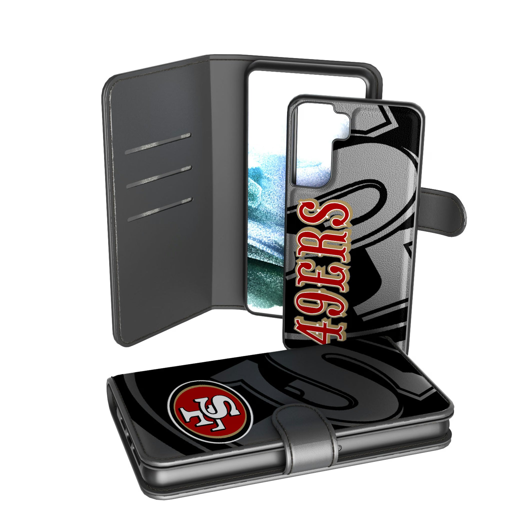 San Francisco 49ers Monocolor Tilt Galaxy Wallet Phone Case for Samsung Galaxy