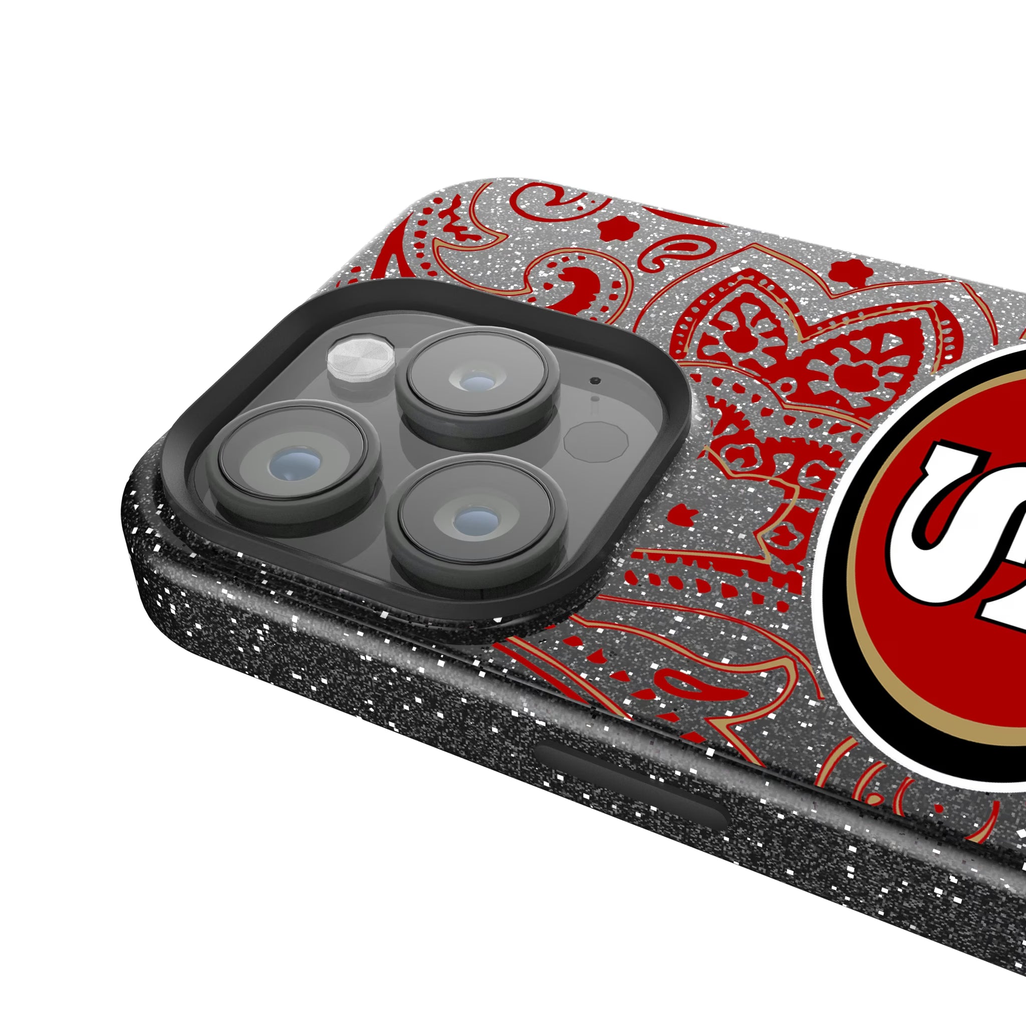 San Francisco 49ers Paisley iPhone Bling Phone Case for Apple iPhone - Detail