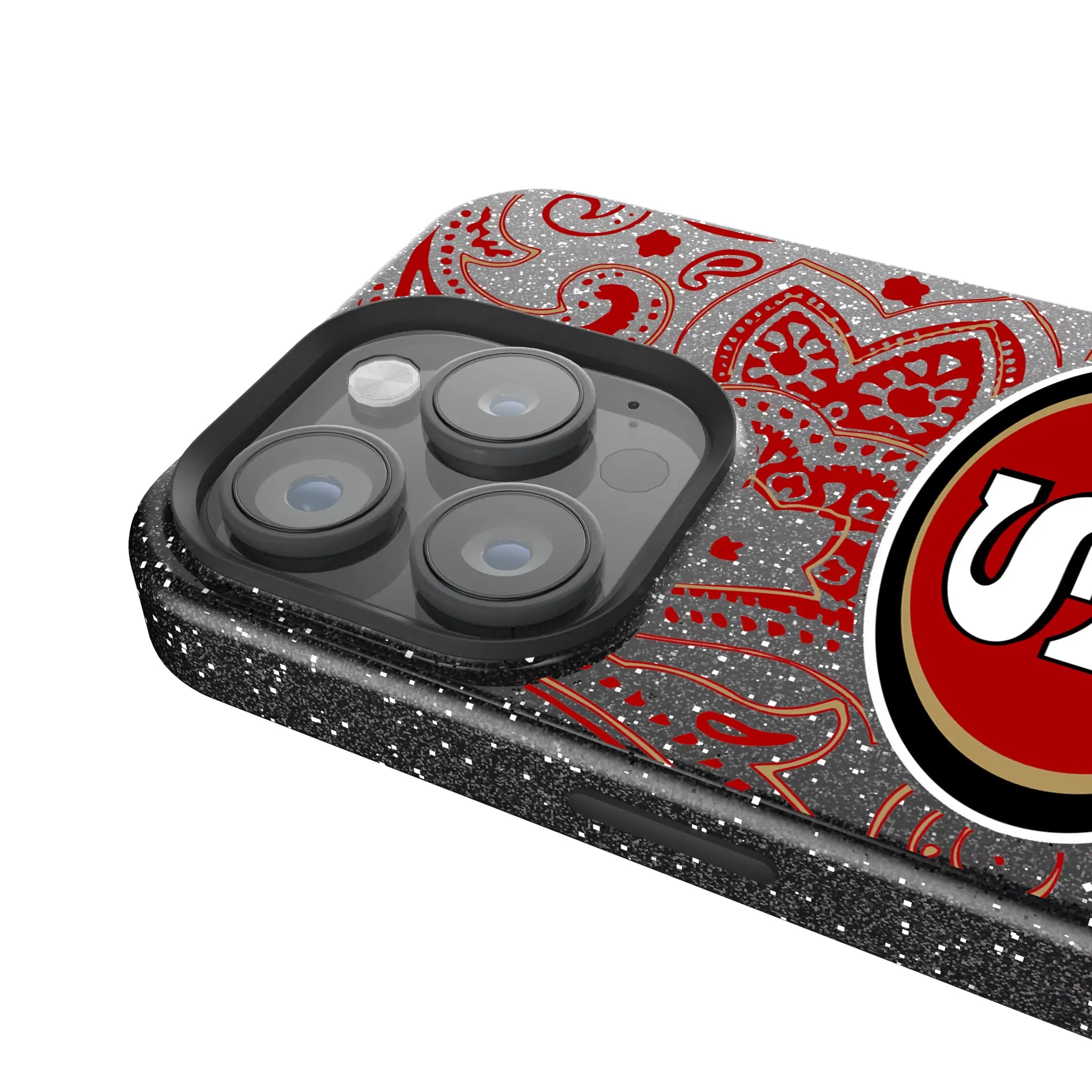 San Francisco 49ers Paisley iPhone Bling Phone Case for Apple iPhone - Detail