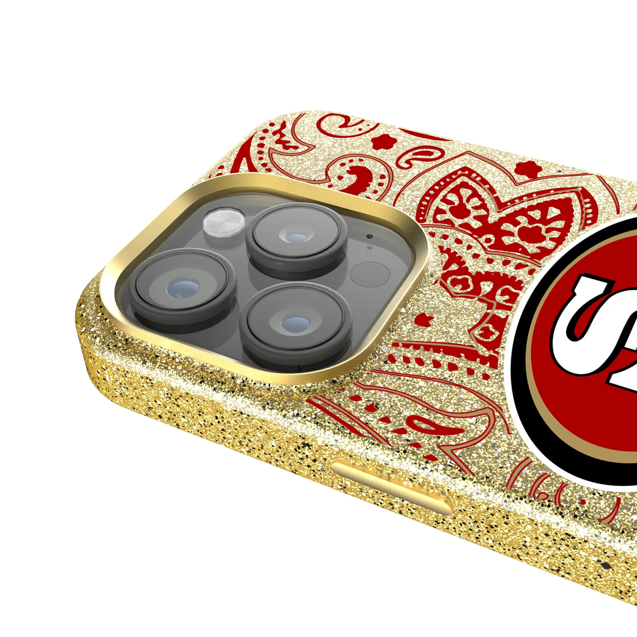 San Francisco 49ers Paisley iPhone Bling Phone Case for Apple iPhone - Detail