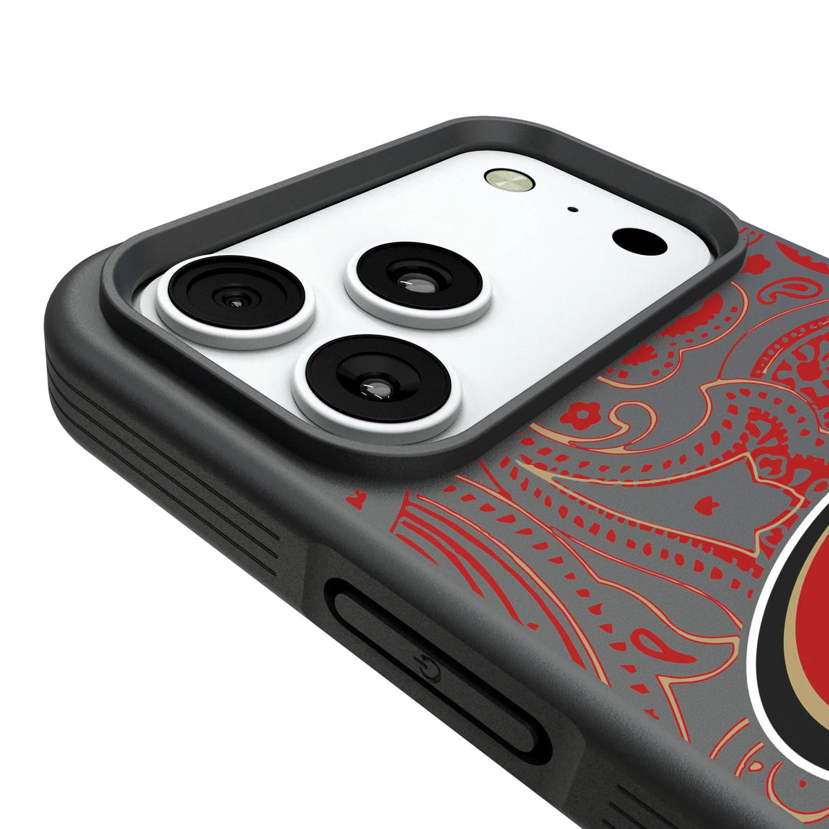 San Francisco 49ers Paisley iPhone Bump Phone Case for Apple iPhone - Detail#Device_iPhone 18 Pro Max