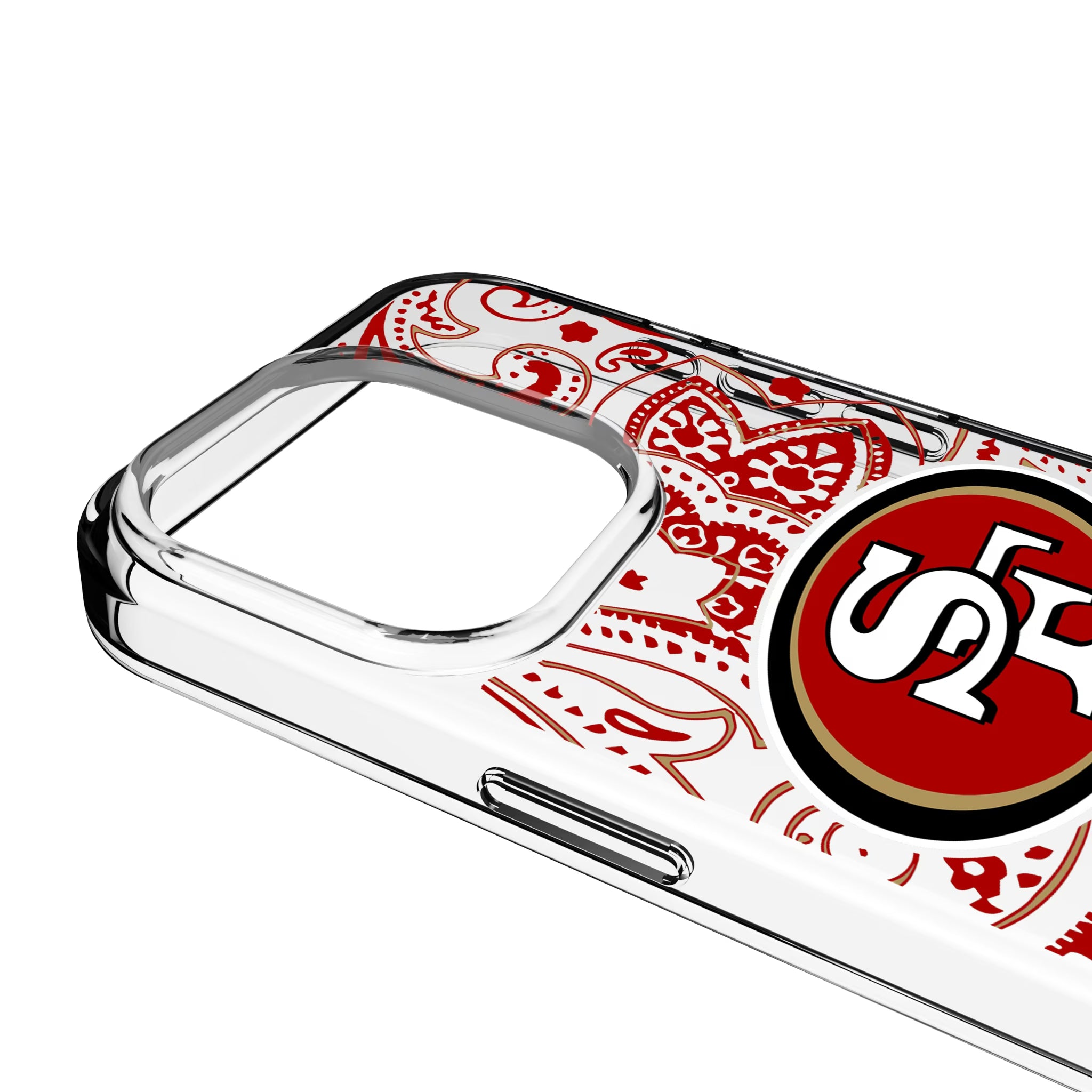 San Francisco 49ers Paisley iPhone Clear Phone Case for Apple iPhone - Detail