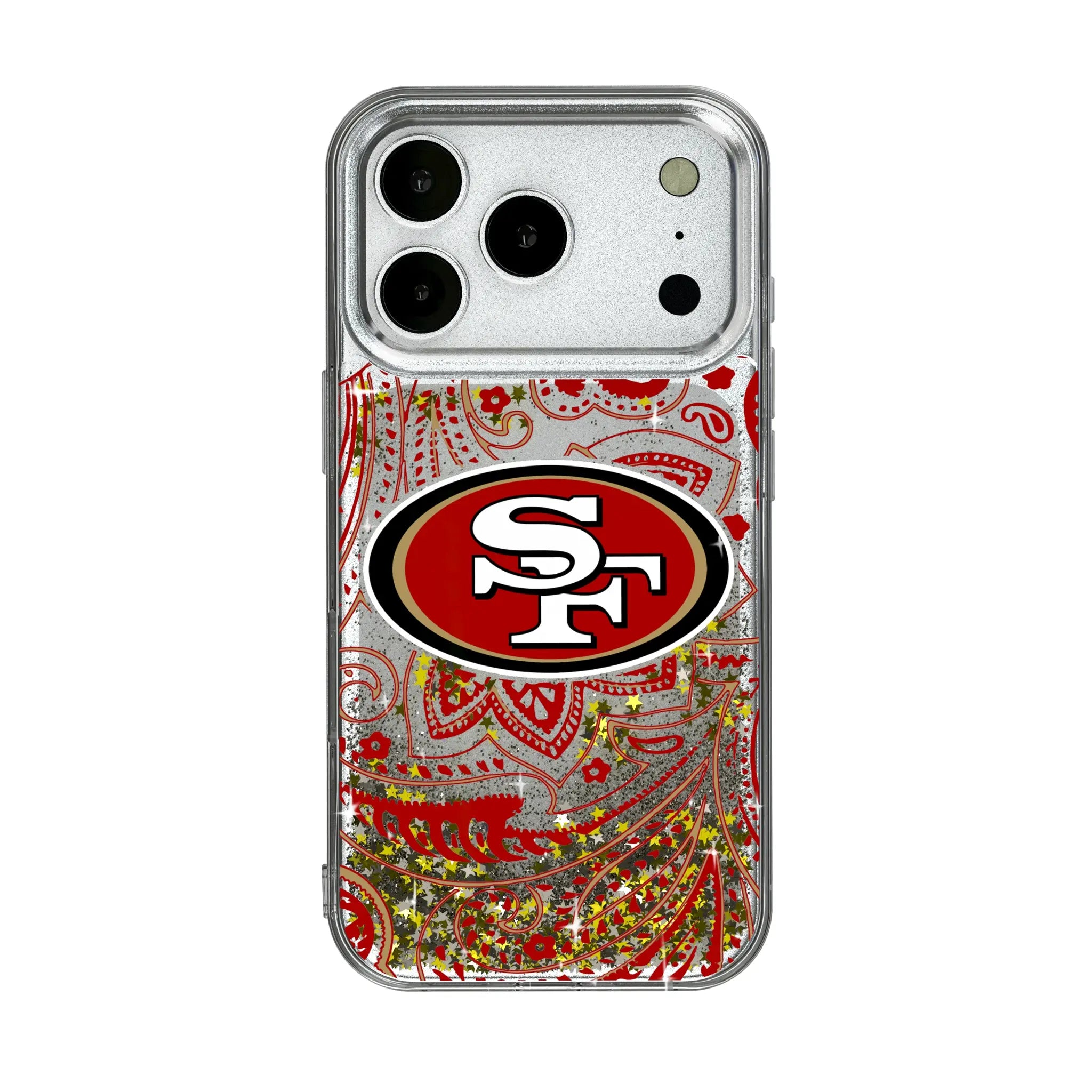 San Francisco 49ers Paisley iPhone Glitter Phone Case for Apple iPhone