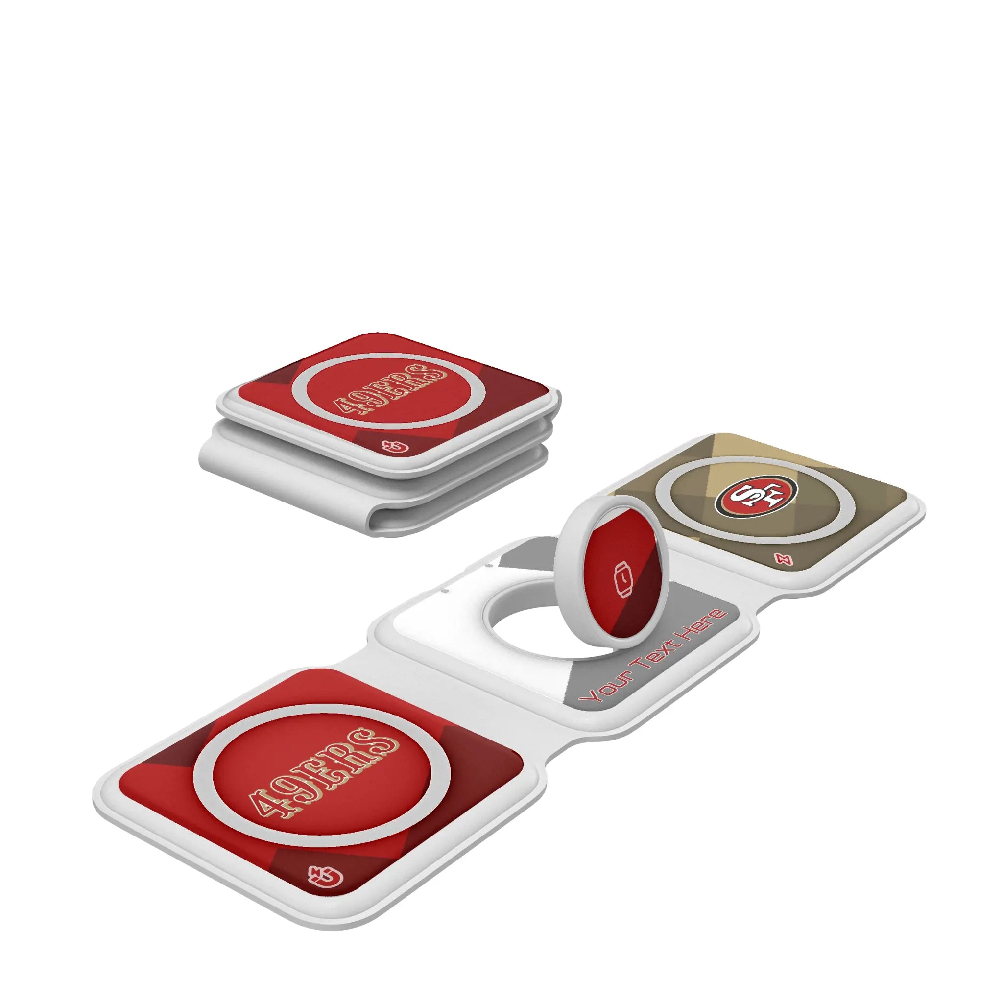 San Francisco 49ers Personalized Color Block Foldable 3 in 1 Charger