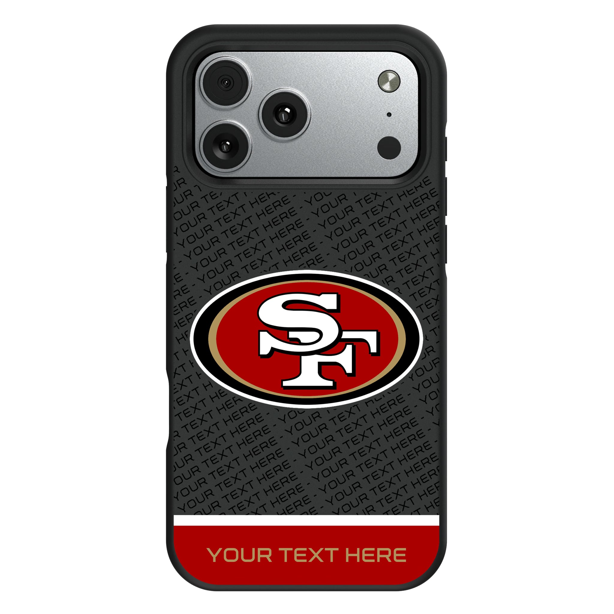San Francisco 49ers Personalized EndZone Plus iPhone Bump Phone Case for Apple iPhone#Device_iPhone 17 Pro Max