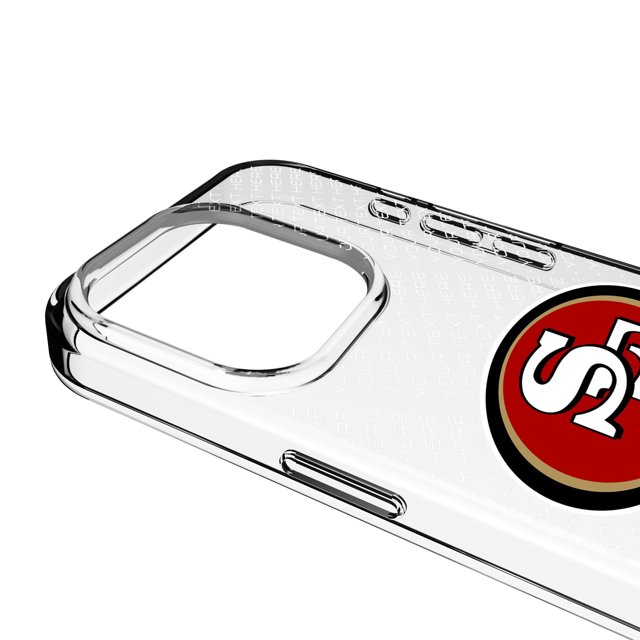 San Francisco 49ers Personalized EndZone Plus iPhone Clear Phone Case for Apple iPhone - Detail