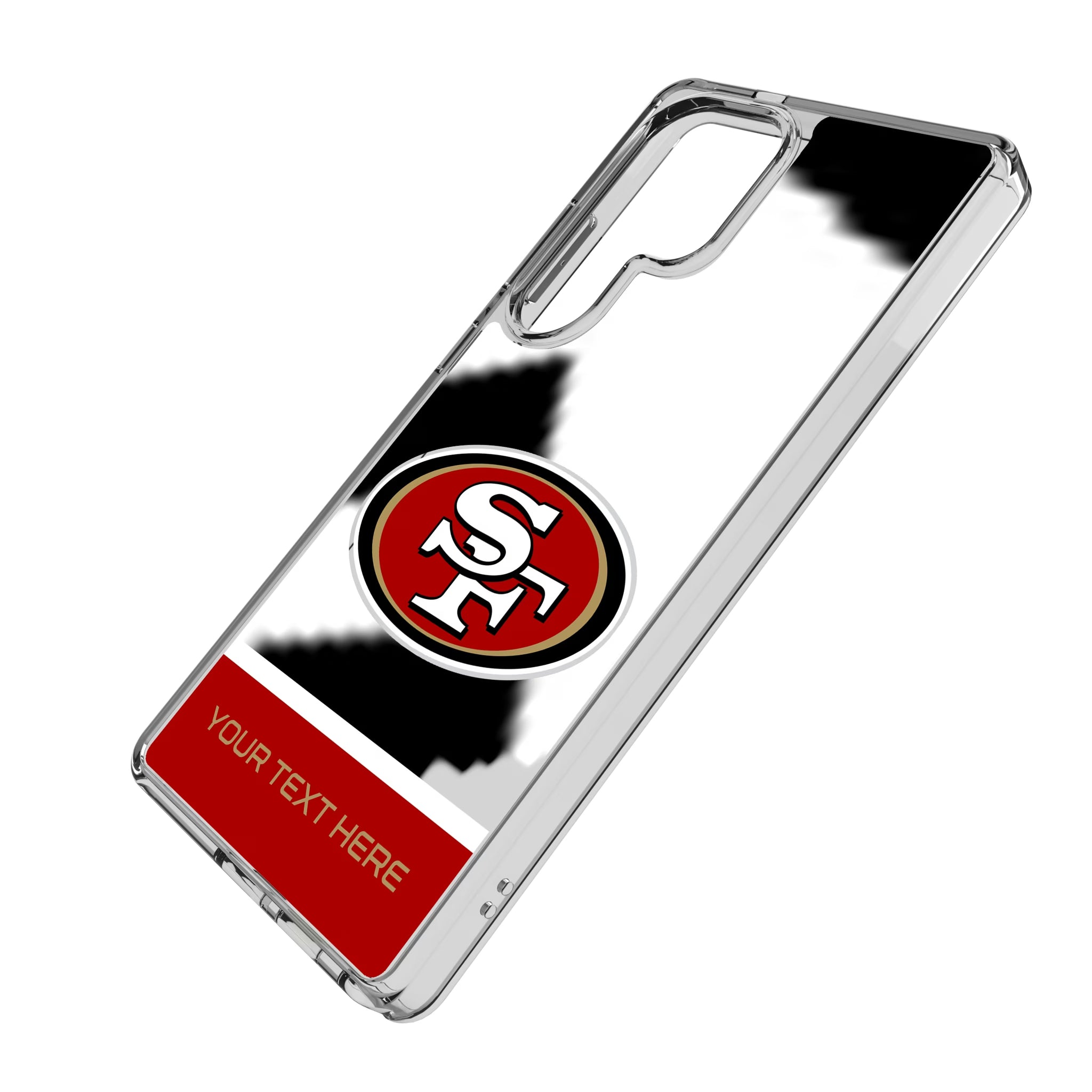 San Francisco 49ers Personalized EndZone Plus Galaxy Clear Phone Case for Samsung Galaxy - Isometric View
