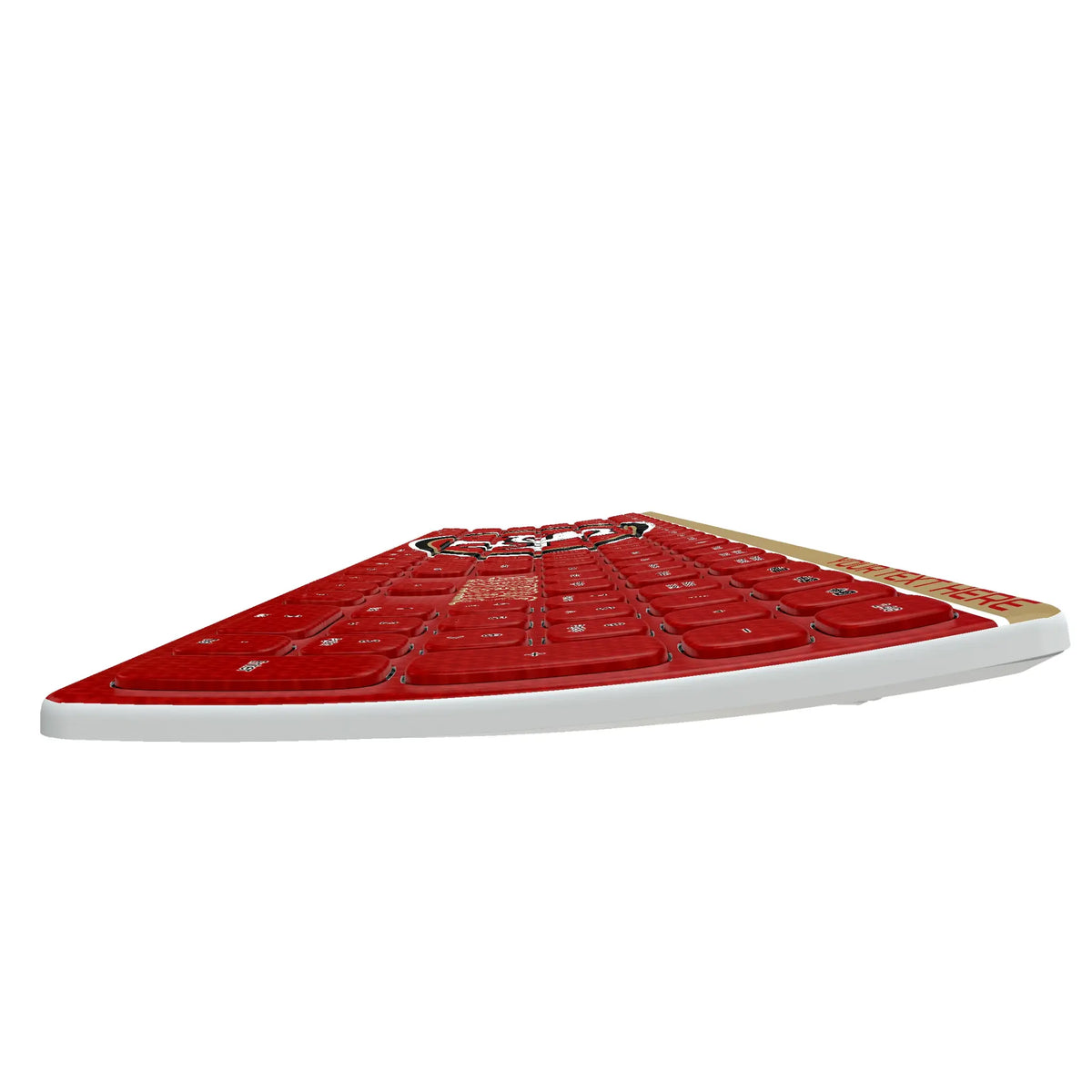 San Francisco 49ers Personalized Endzone Solid KKB605 Curved Wireless Keyboard