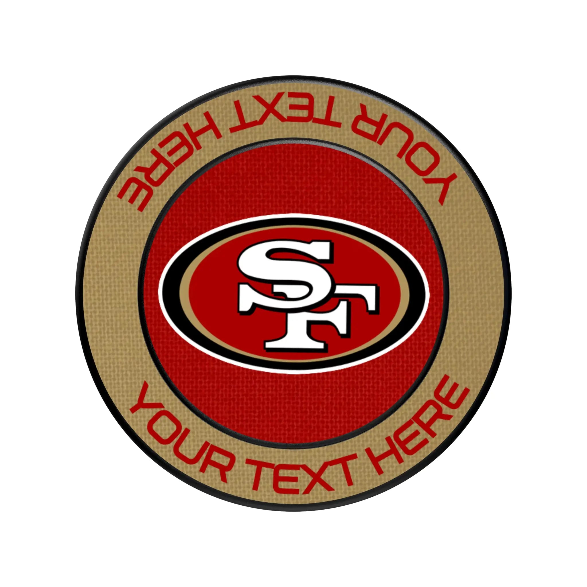 San Francisco 49ers Personalized Endzone Solid Popsockets Round Magnetic