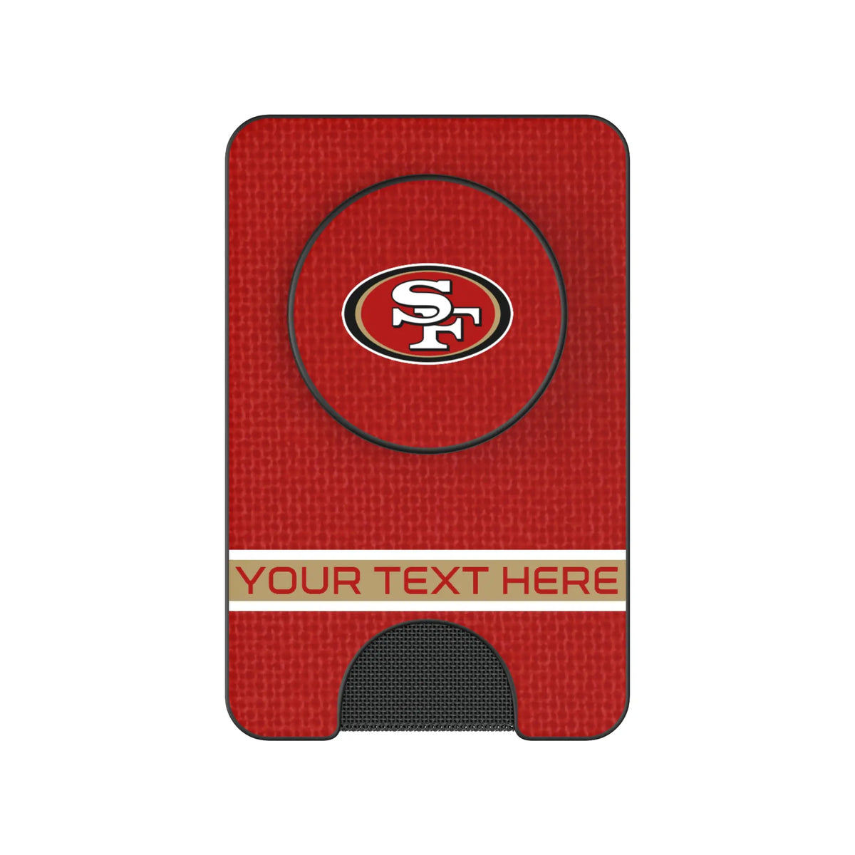 San Francisco 49ers Personalized Endzone Solid Popsockets Wallet Magnetic