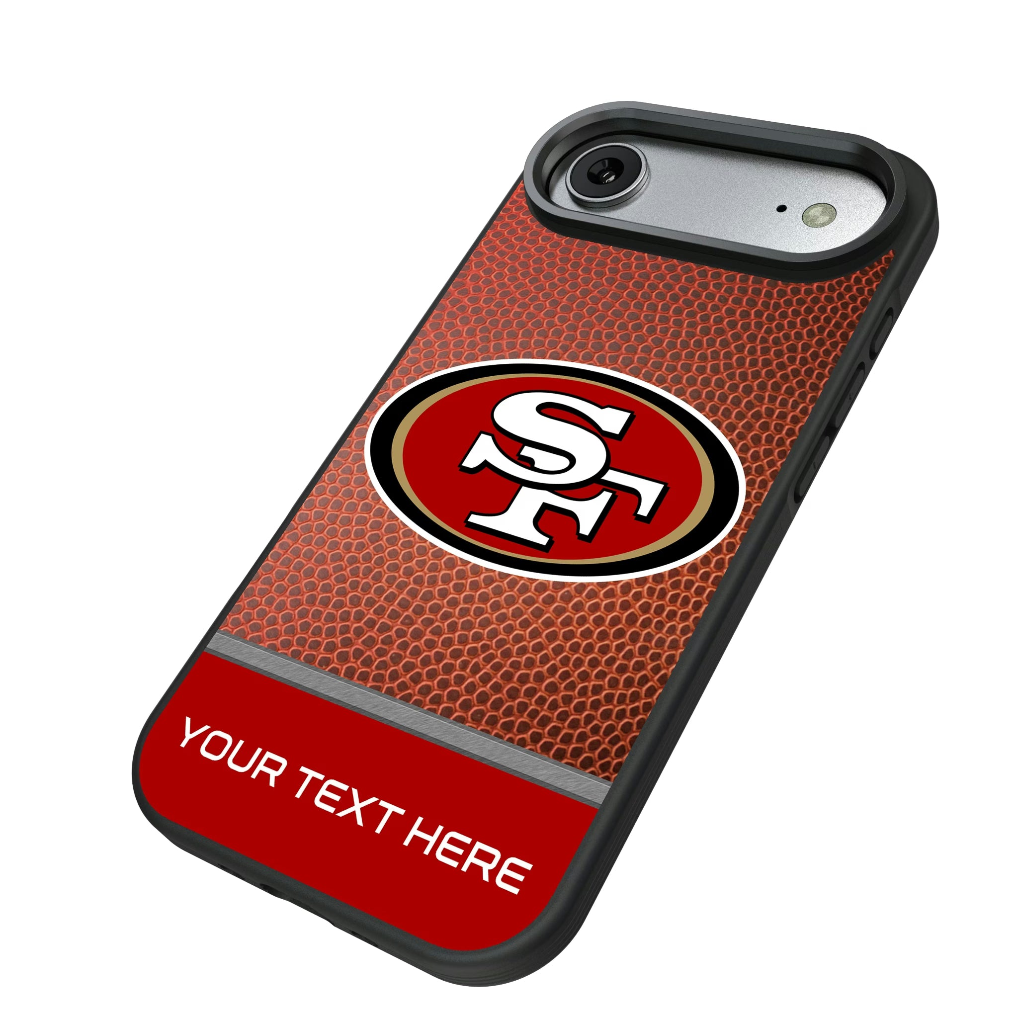 San Francisco 49ers Personalized Football iPhone Bump Phone Case for Apple iPhone - Isometric View#Device_iPhone Air