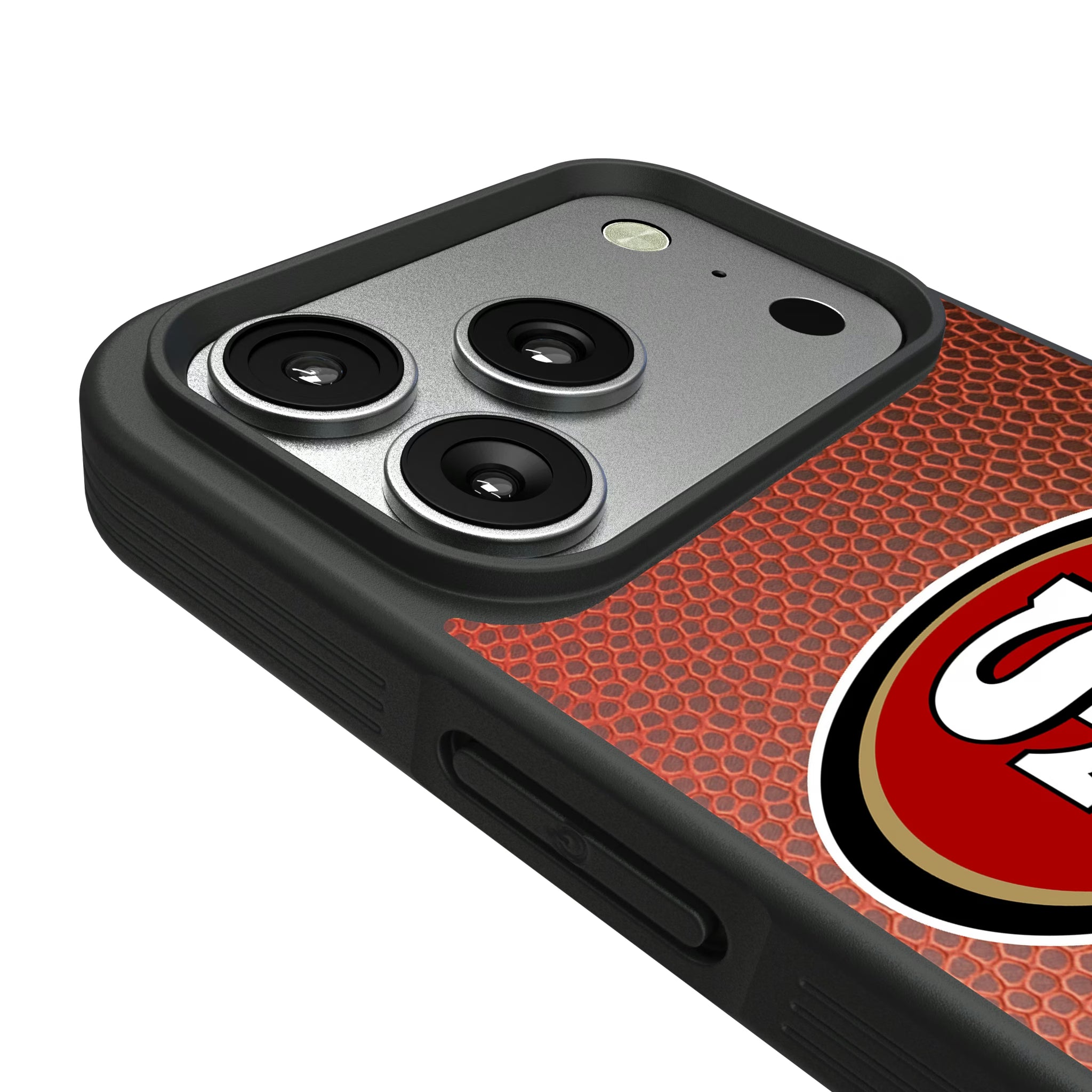 San Francisco 49ers Personalized Football iPhone Bump Phone Case for Apple iPhone - Detail#Device_iPhone 17 Pro