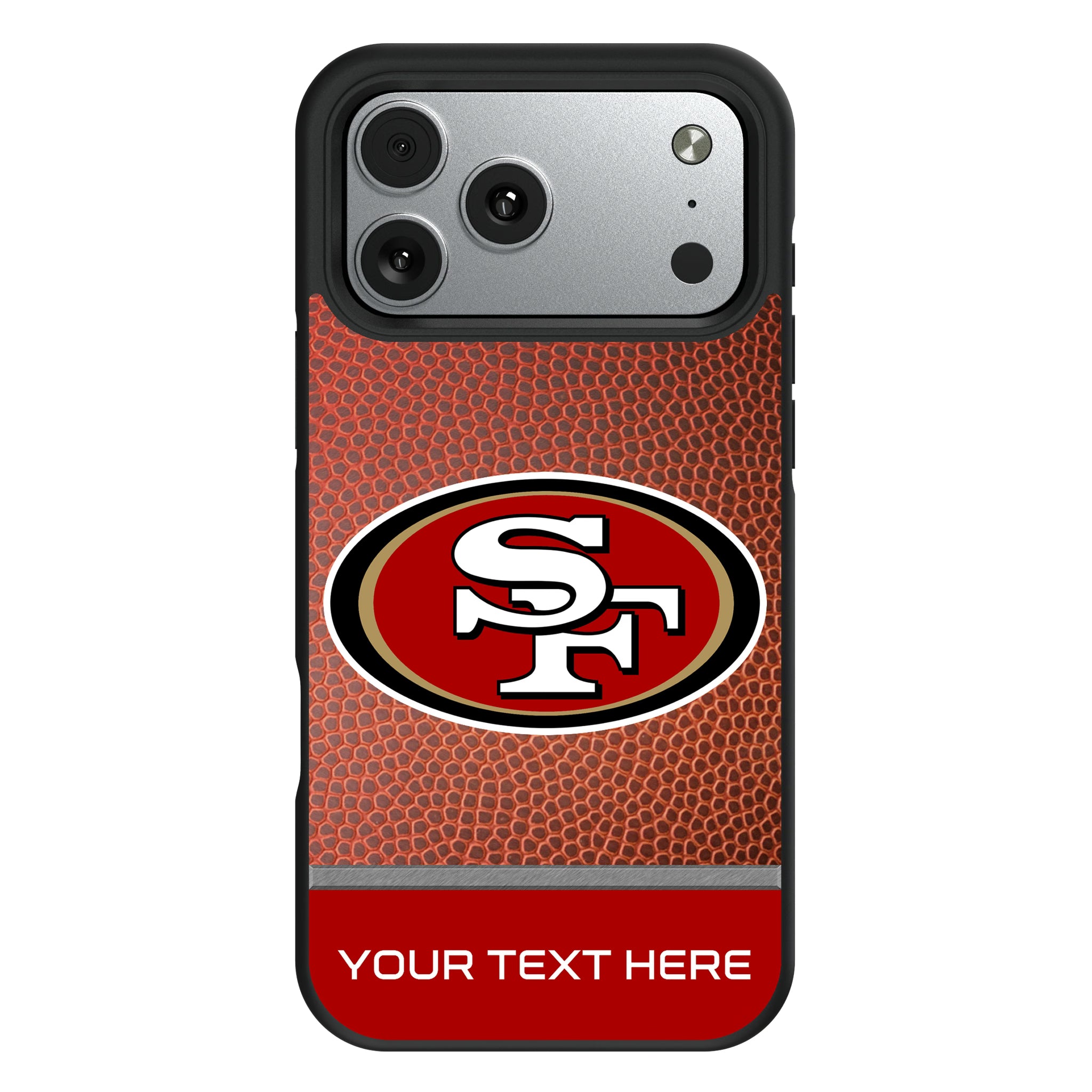San Francisco 49ers Personalized Football iPhone Bump Phone Case for Apple iPhone#Device_iPhone 17 Pro Max