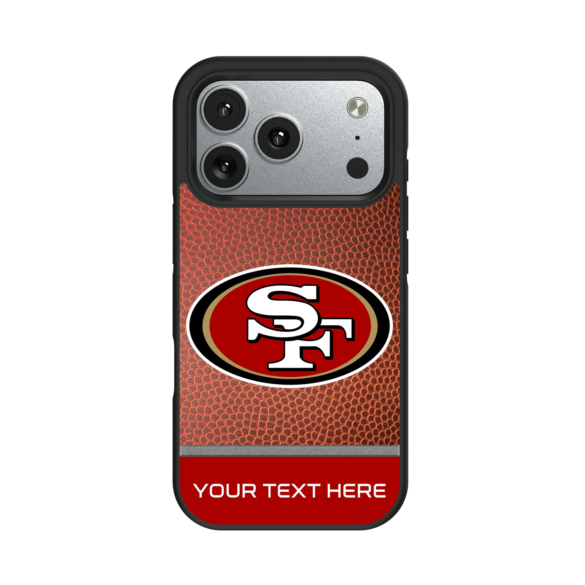 San Francisco 49ers Personalized Football iPhone Bump Phone Case for Apple iPhone#Device_iPhone 17 Pro