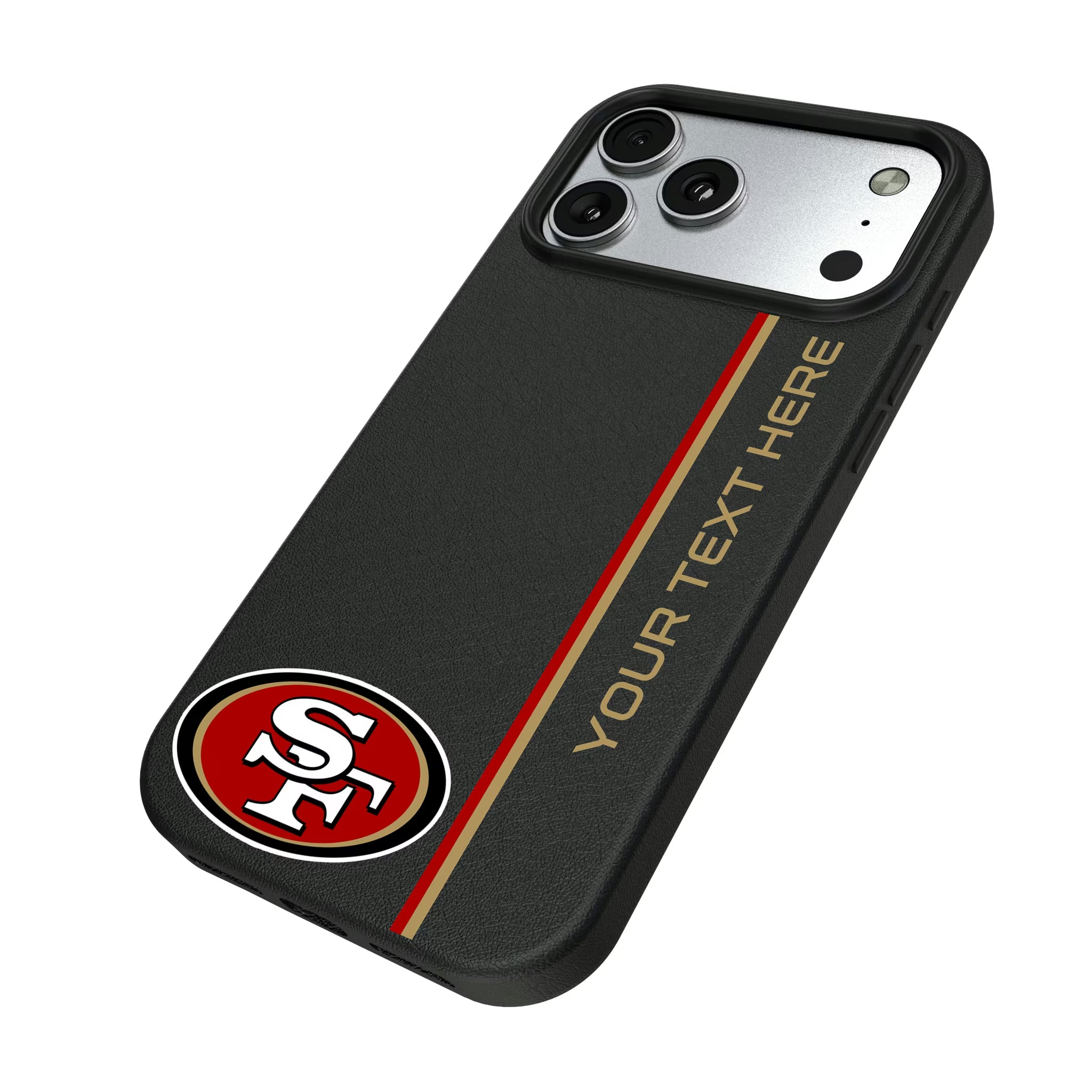 San Francisco 49ers Personalized Sidebard iPhone MagSafe Compatible Phone Case for Apple iPhone - Isometric View#Device_iPhone 17 Pro Max
