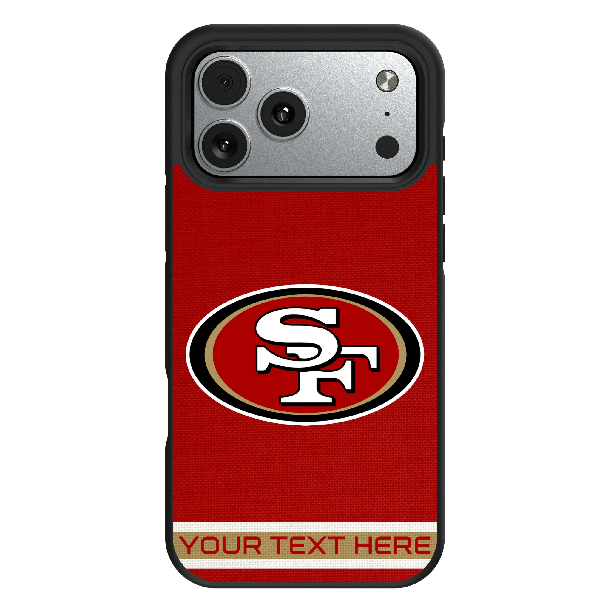 San Francisco 49ers Personalized Stripe iPhone Bump Phone Case for Apple iPhone#Device_iPhone 17 Pro Max