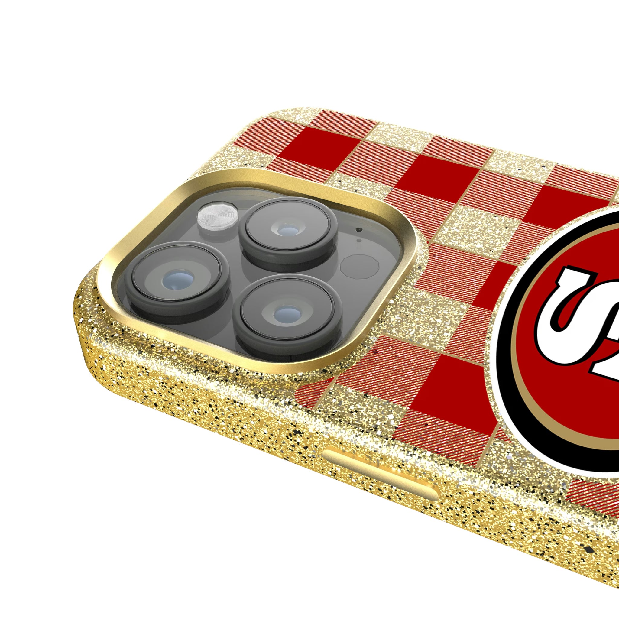 San Francisco 49ers Plaid iPhone Bling Phone Case for Apple iPhone - Detail