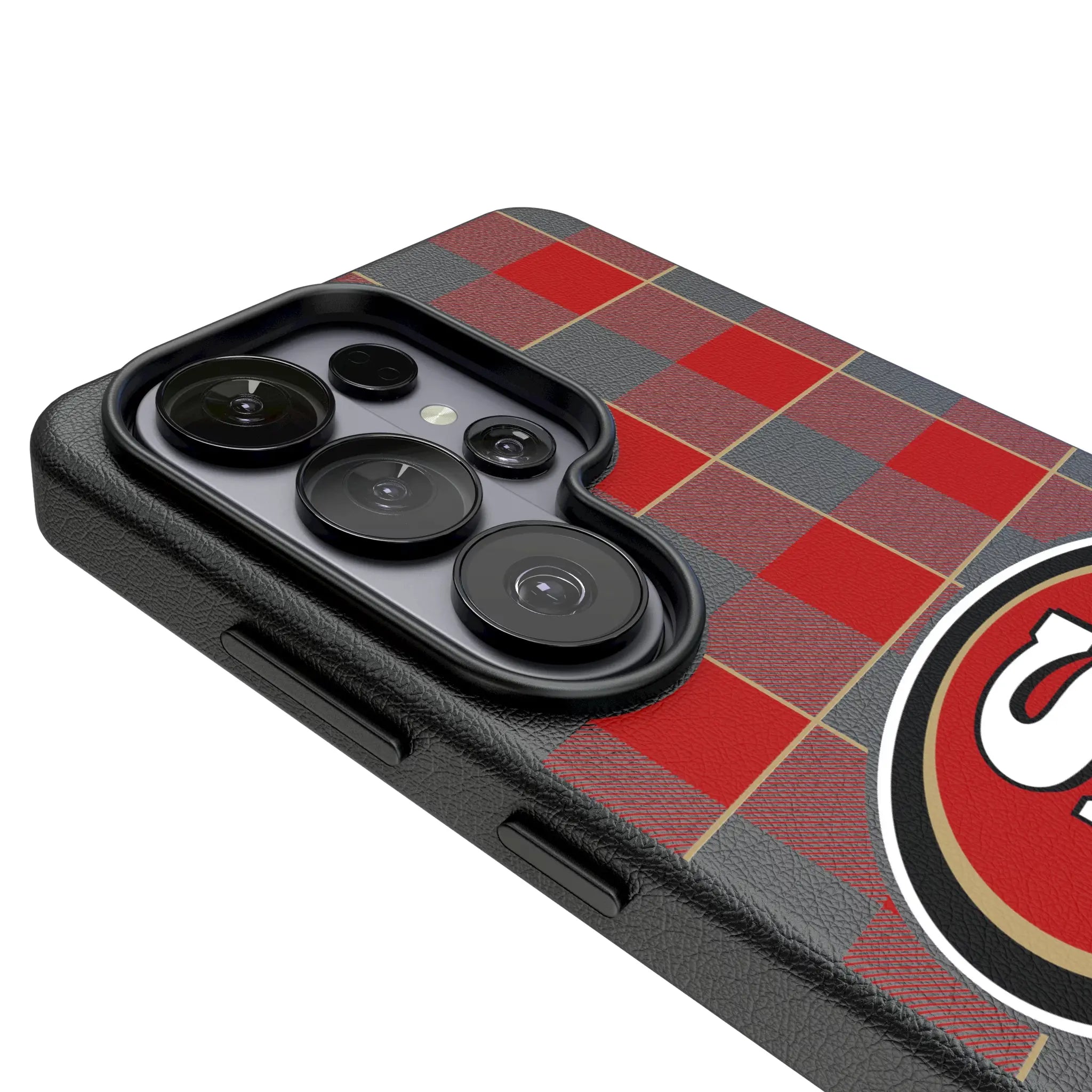 San Francisco 49ers Plaid Galaxy MagSafe Compatible Phone Case for Samsung Galaxy - Detail#Device_Galaxy S26 Ultra