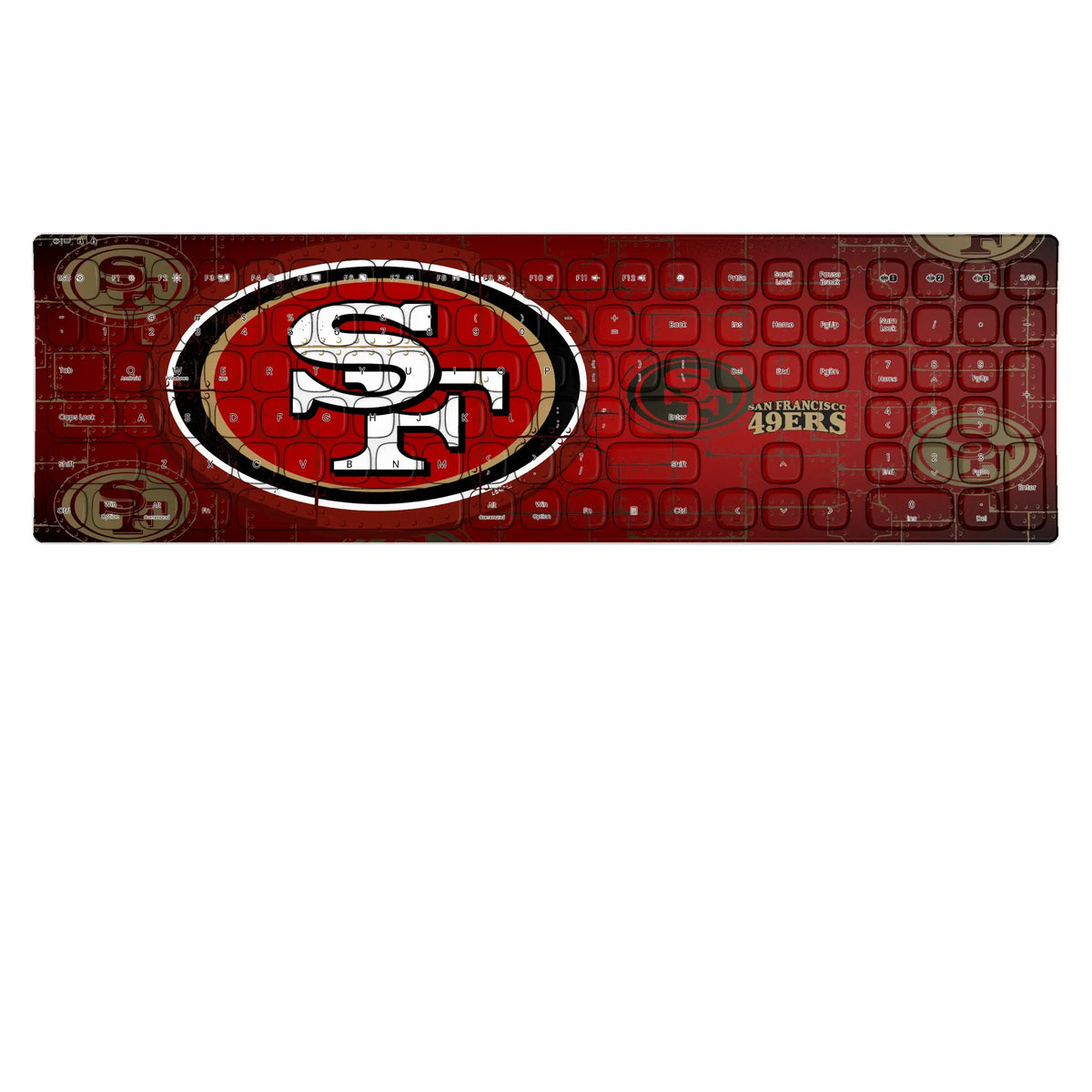 San Francisco 49ers Rivet KKB605 Curved Wireless Keyboard