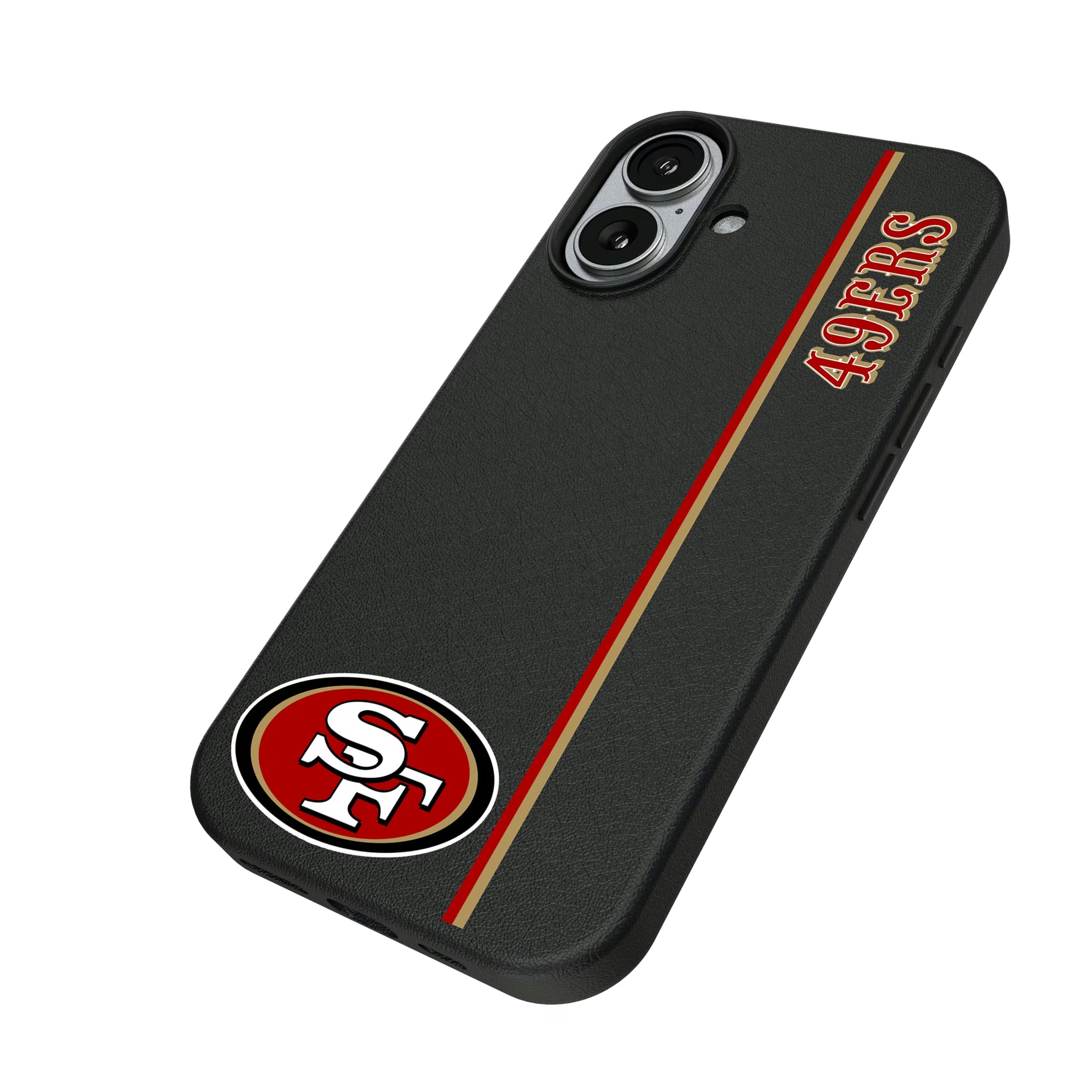 San Francisco 49ers Sidebar iPhone MagSafe Compatible Phone Case for Apple iPhone - Isometric View#Device_iPhone 17