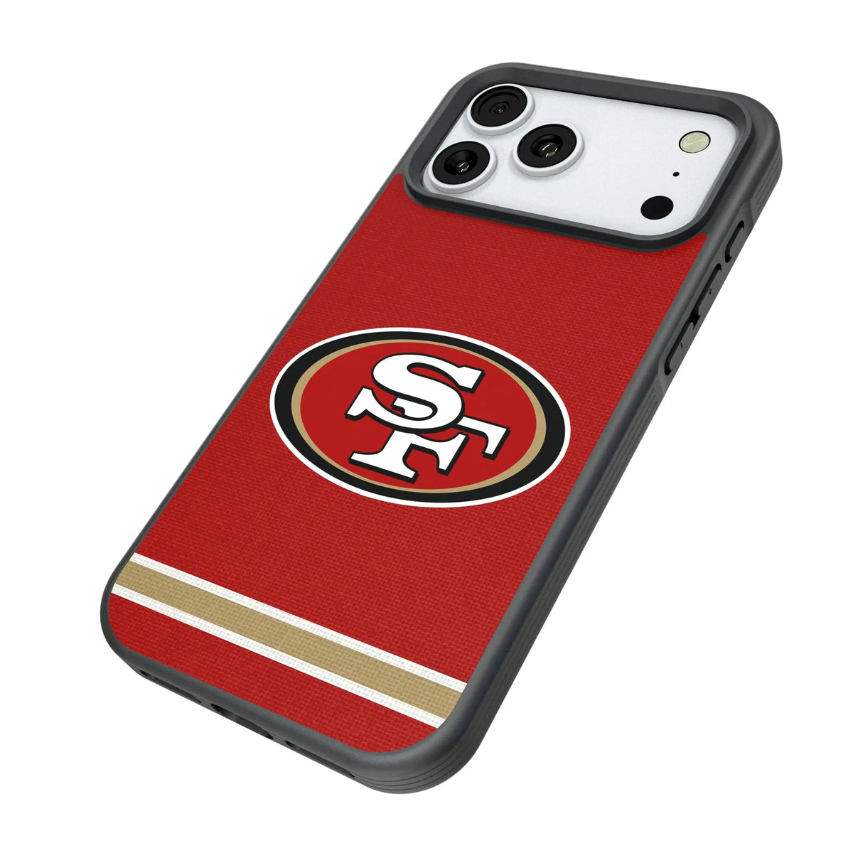 San Francisco 49ers Stripe iPhone Bump Phone Case for Apple iPhone - Isometric View#Device_iPhone 18 Pro Max