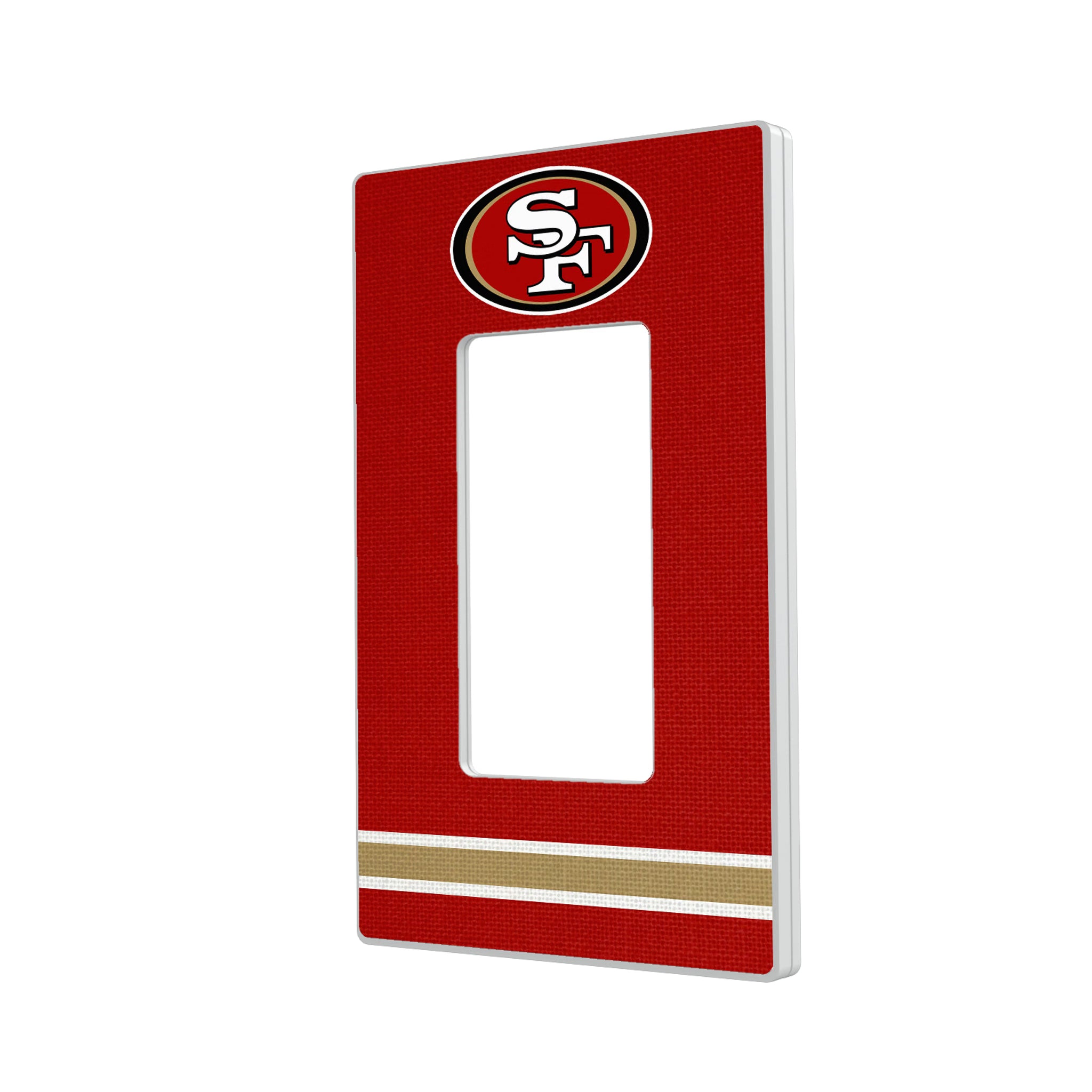 San Francisco 49ers Stripe Hidden-Screw Light Switch Plate#Style_Single Rocker