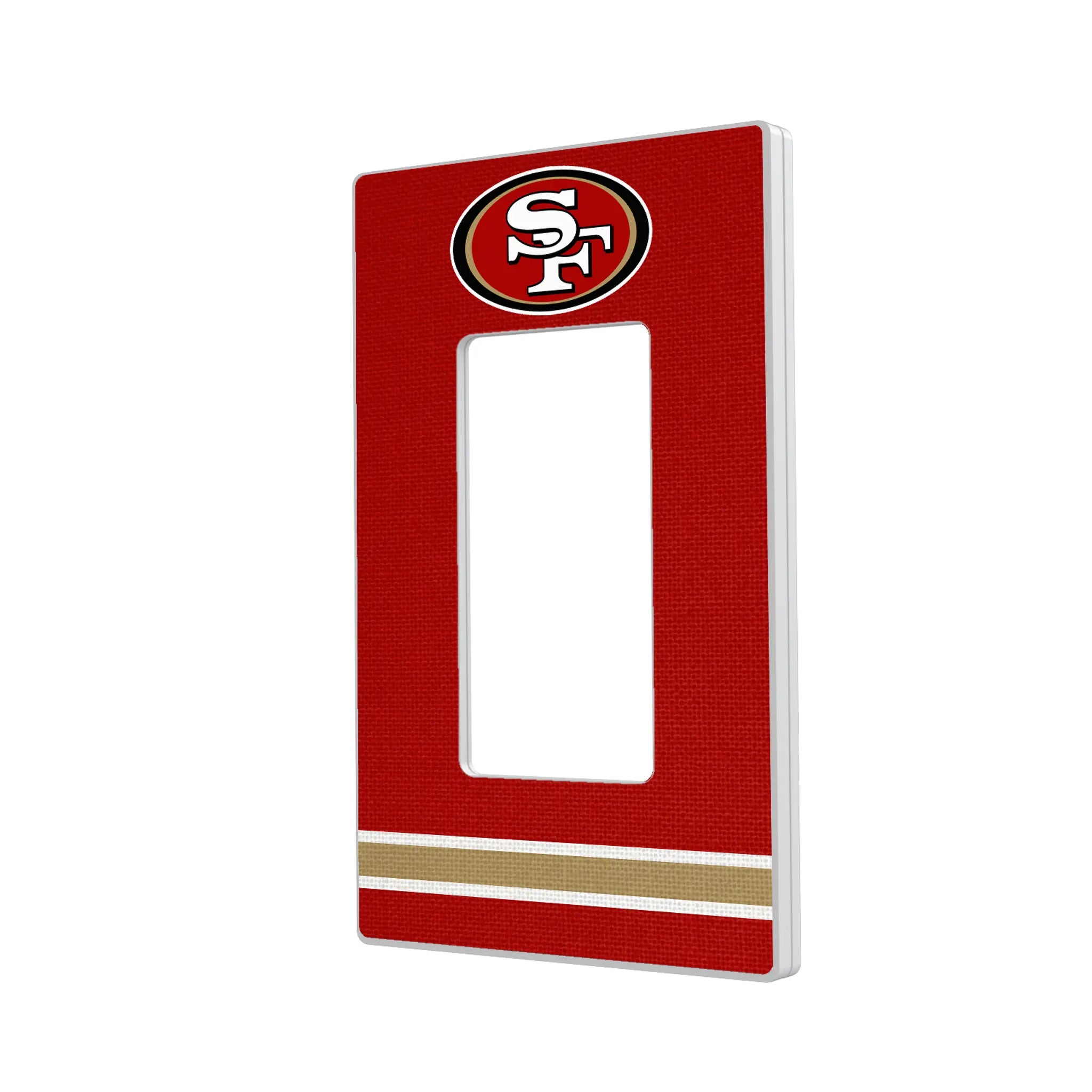 San Francisco 49ers Stripe Hidden-Screw Light Switch Plate#Style_Single Rocker