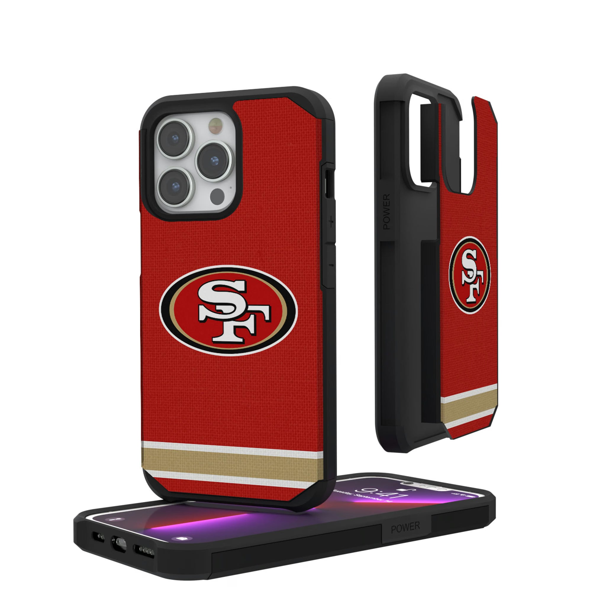 San Francisco 49ers Stripe iPhone Rugged Phone Case for Apple iPhone