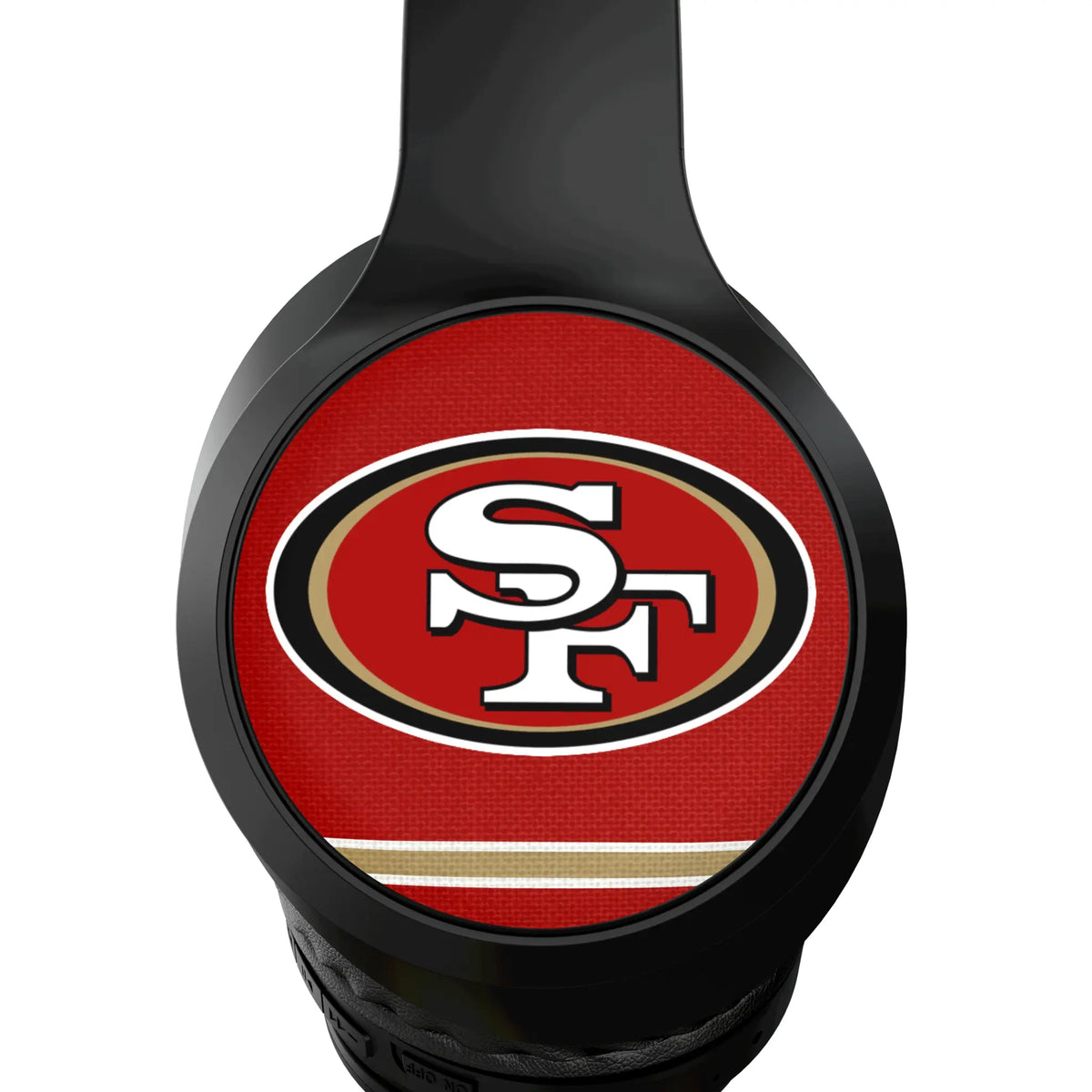 San Francisco 49ers Stripe Wireless Over-Ear Headphones With Case - Detail