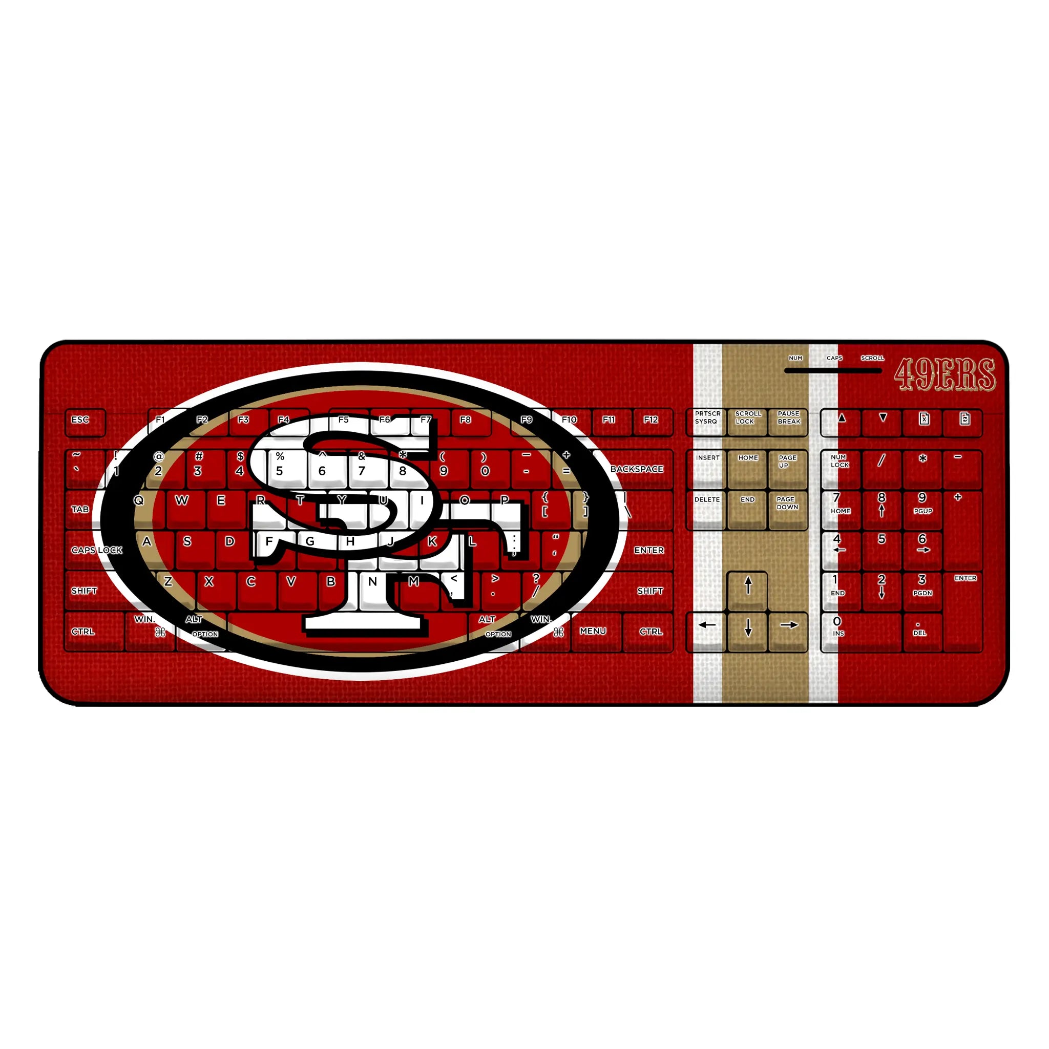 San Francisco 49ers Stripe Wireless USB Keyboard