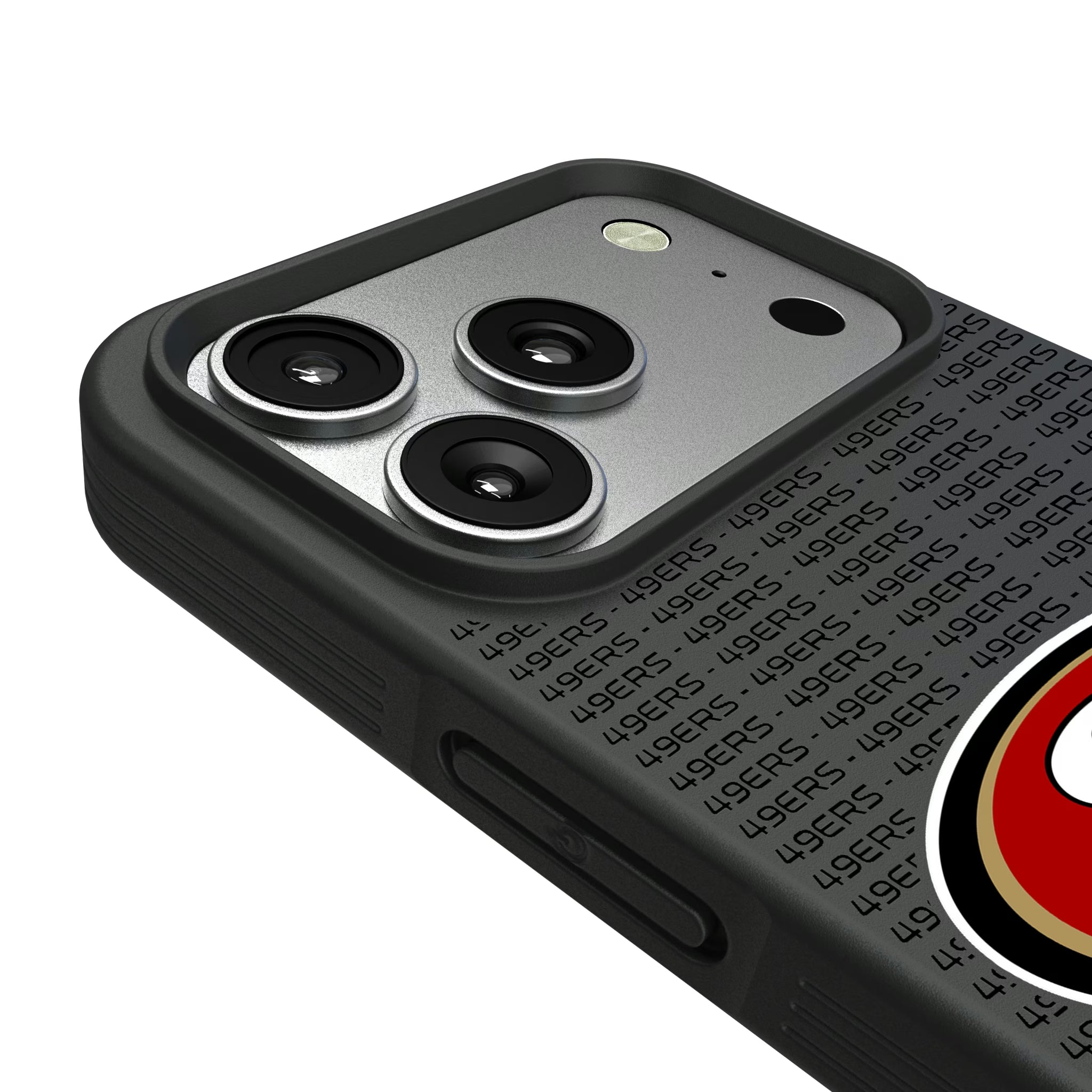 San Francisco 49ers Text Backdrop iPhone Bump Phone Case for Apple iPhone - Detail#Device_iPhone 17 Pro