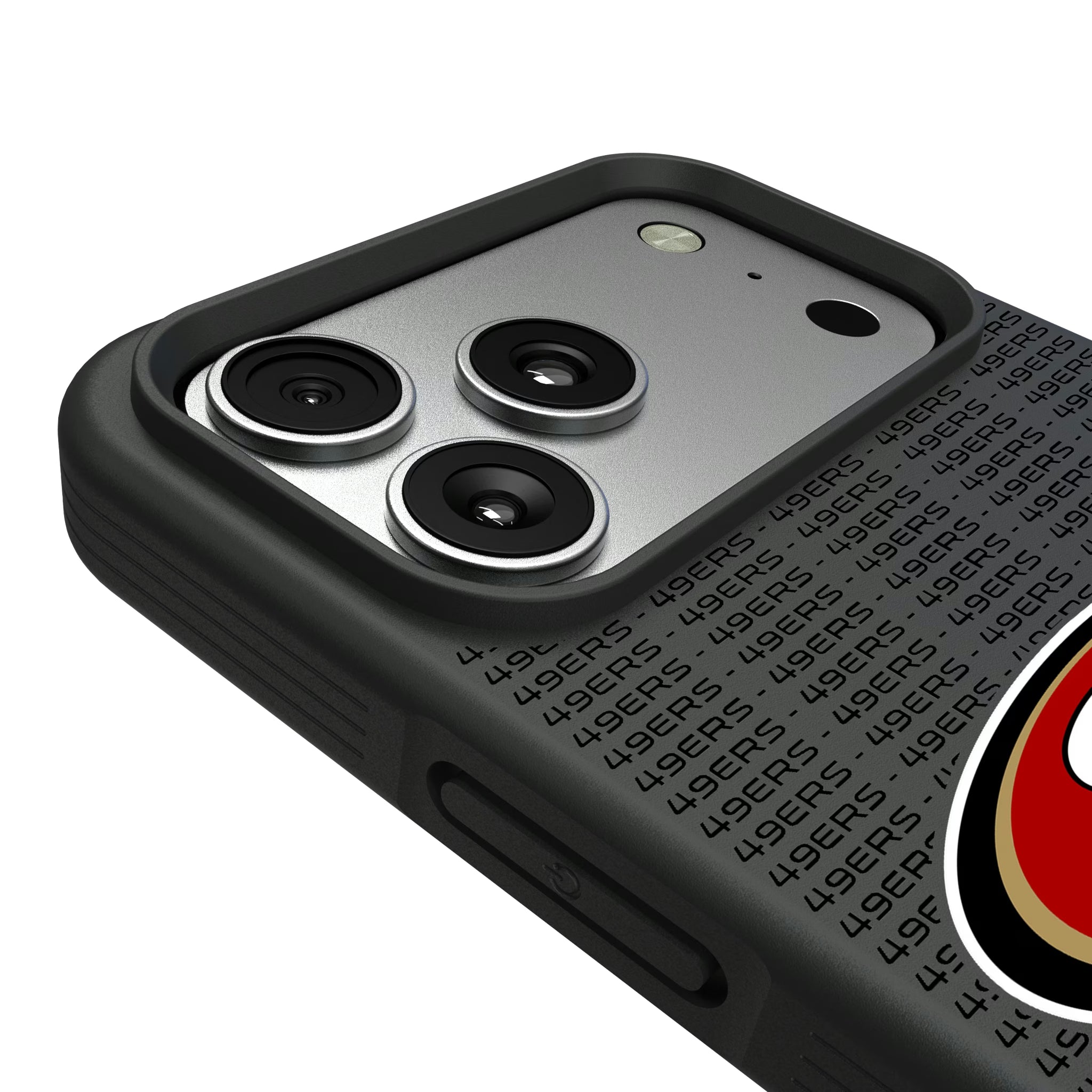San Francisco 49ers Text Backdrop iPhone Bump Phone Case for Apple iPhone - Detail#Device_iPhone 17 Pro Max