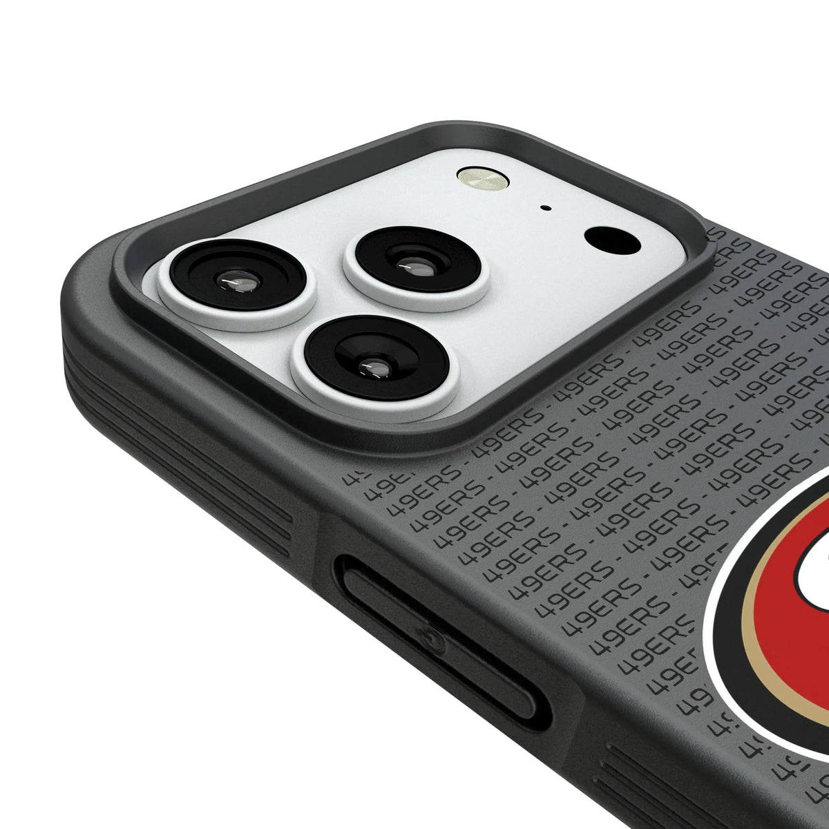 San Francisco 49ers Text Backdrop iPhone Bump Phone Case for Apple iPhone - Detail#Device_iPhone 18 Pro