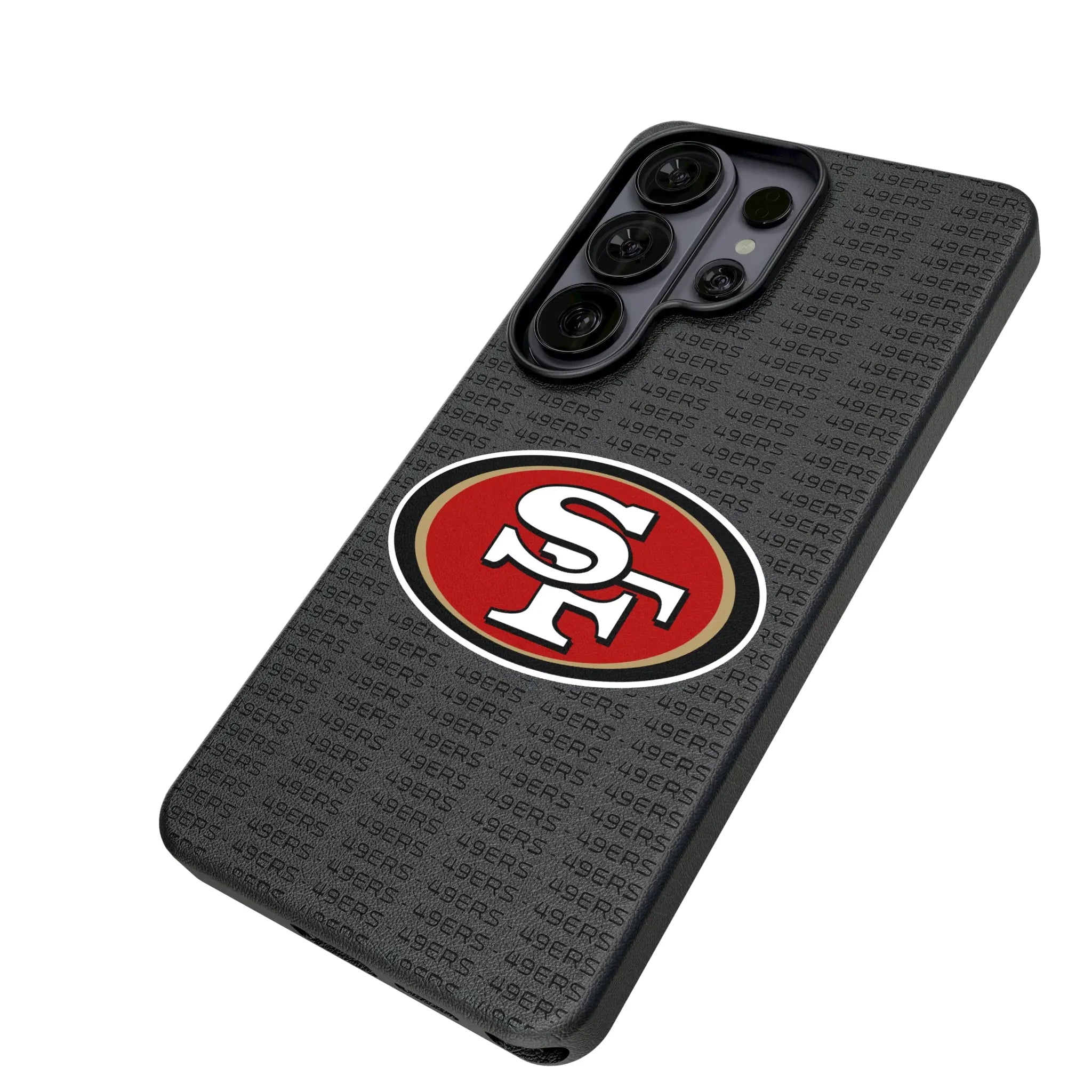San Francisco 49ers Text Backdrop Galaxy MagSafe Compatible Phone Case for Samsung Galaxy - Isometric View#Device_Galaxy S26 Ultra