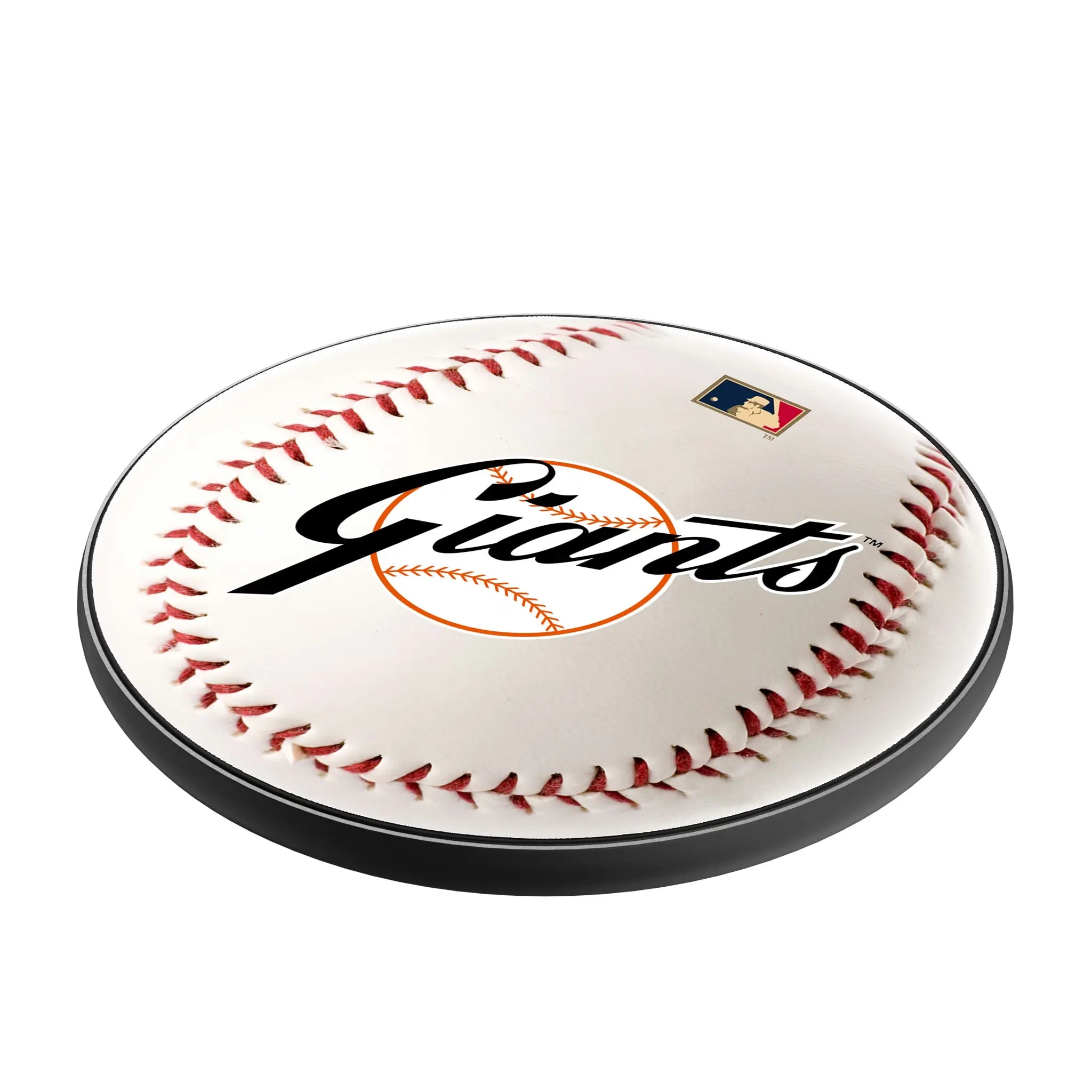San Francisco Giants 1958-1967 - Cooperstown Collection Baseball 15-Watt Wireless Charger - Isometric View