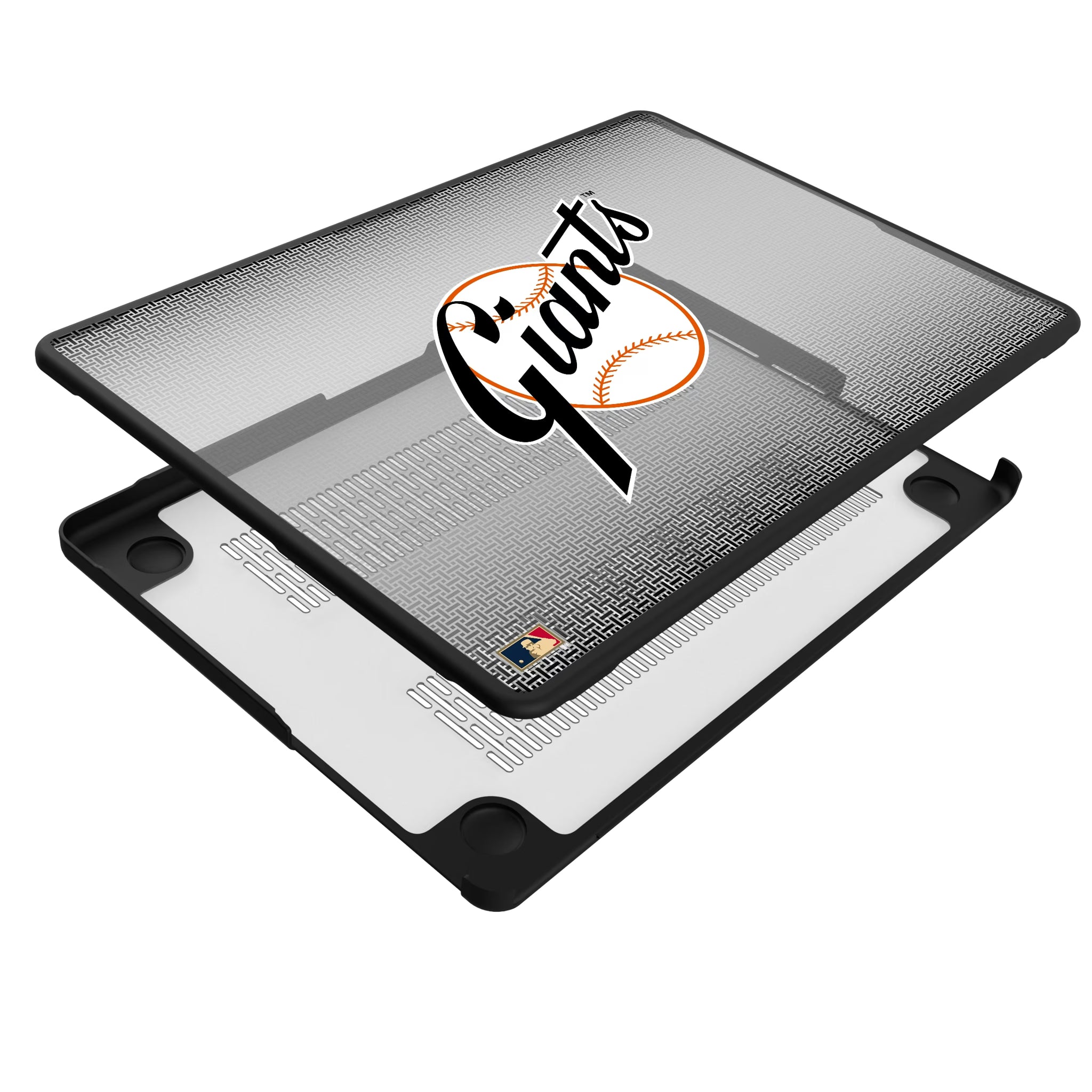 San Francisco Giants 1958-1967 - Cooperstown Collection Linen MacBook Laptop Case for Apple MacBook - Isometric View#Device_MacBook Pro (14-inch, 2021) / MacBook Pro (14-inch, 2023) / MacBook Pro (14-inch, 2024)
