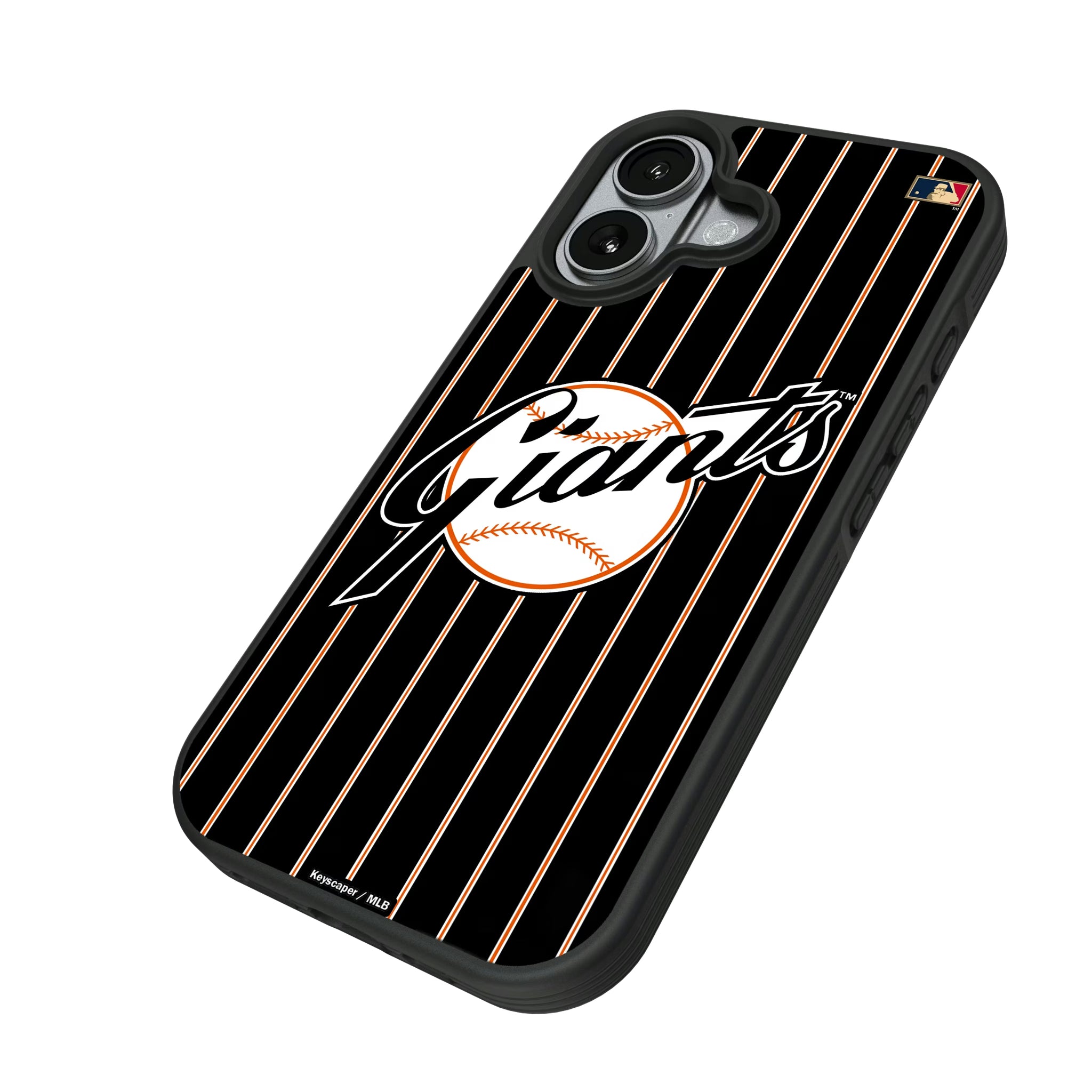 San Francisco Giants 1958-1967 - Cooperstown Collection Pinstripe iPhone Bump Phone Case for Apple iPhone - Isometric View#Device_iPhone 17