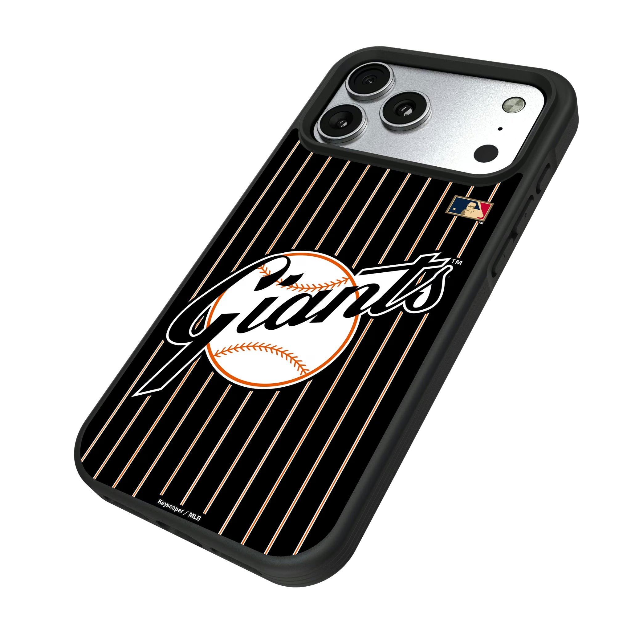 San Francisco Giants 1958-1967 - Cooperstown Collection Pinstripe iPhone Bump Phone Case for Apple iPhone - Isometric View#Device_iPhone 17 Pro Max