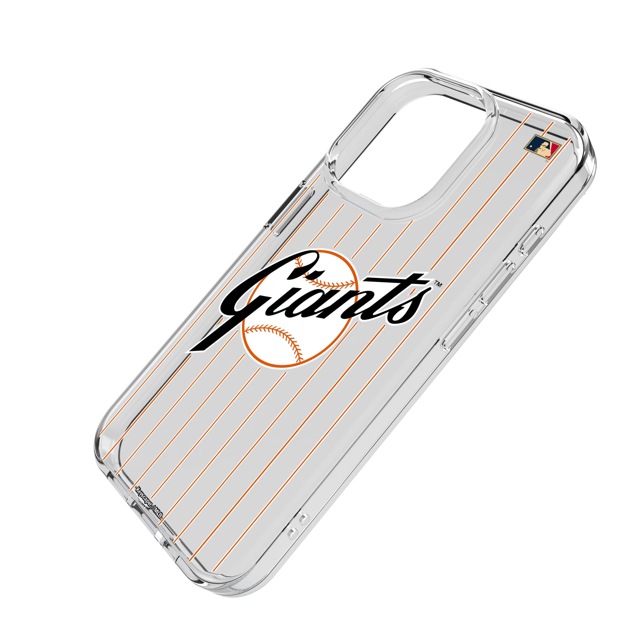 San Francisco Giants 1958-1967 - Cooperstown Collection Pinstripe iPhone Clear Phone Case for Apple iPhone - Isometric View