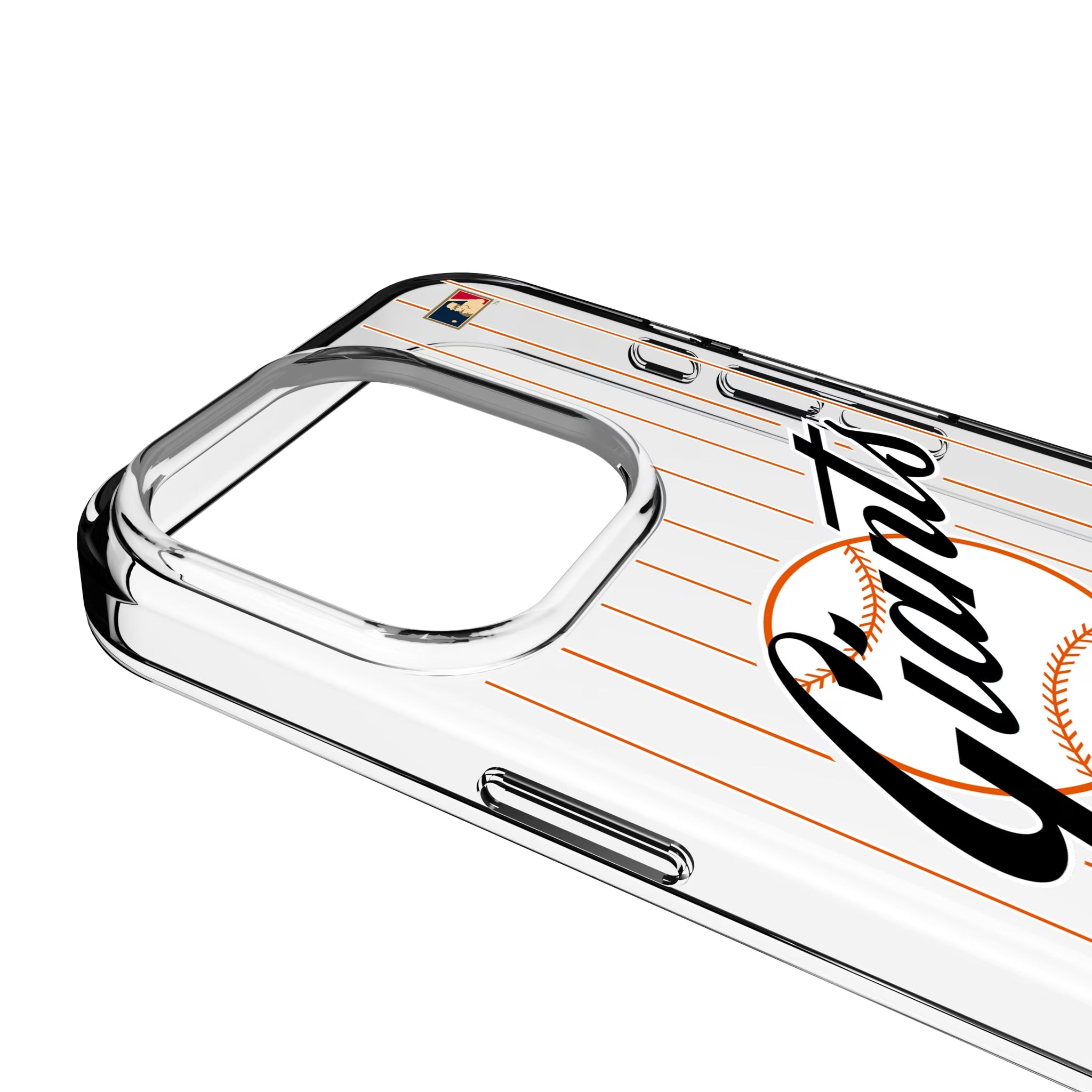 San Francisco Giants 1958-1967 - Cooperstown Collection Pinstripe iPhone Clear Phone Case for Apple iPhone - Detail