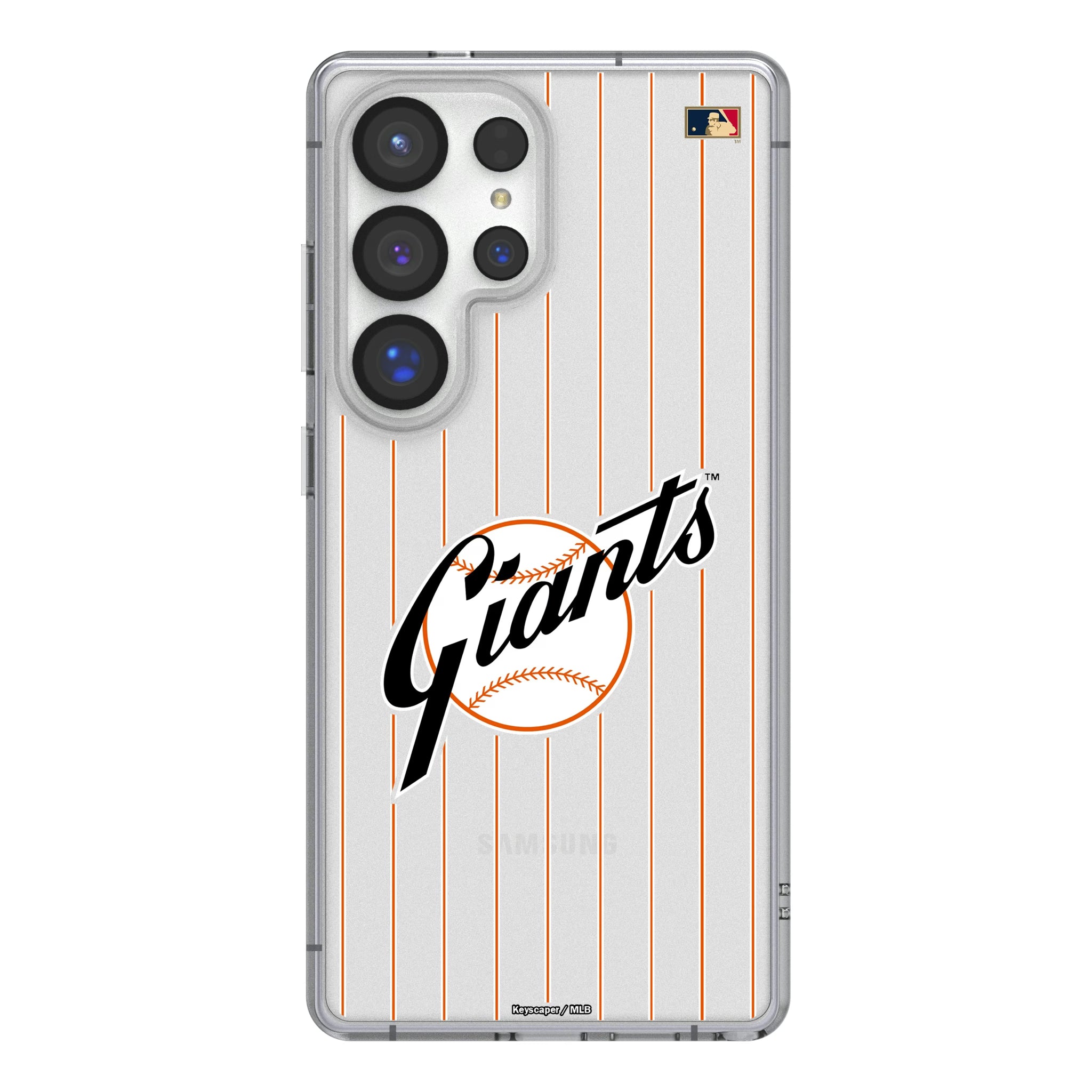 San Francisco Giants 1958-1967 - Cooperstown Collection Pinstripe Galaxy Clear Phone Case for Samsung Galaxy