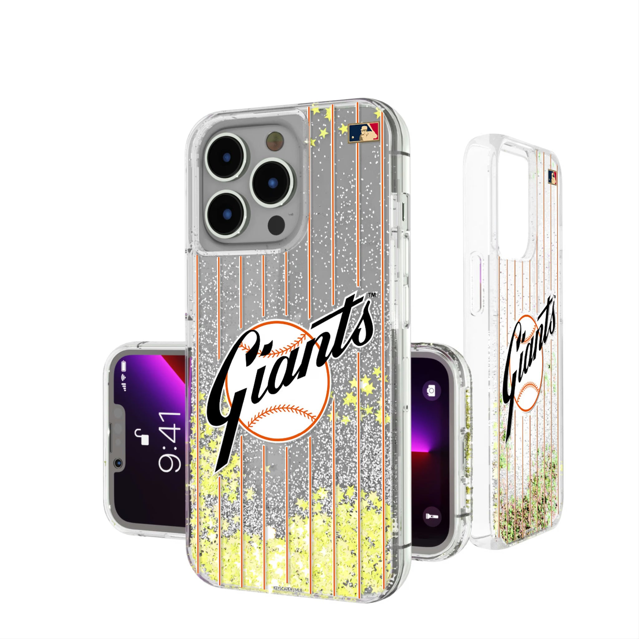 San Francisco Giants 1958-1967 - Cooperstown Collection Pinstripe iPhone Glitter Phone Case for Apple iPhone
